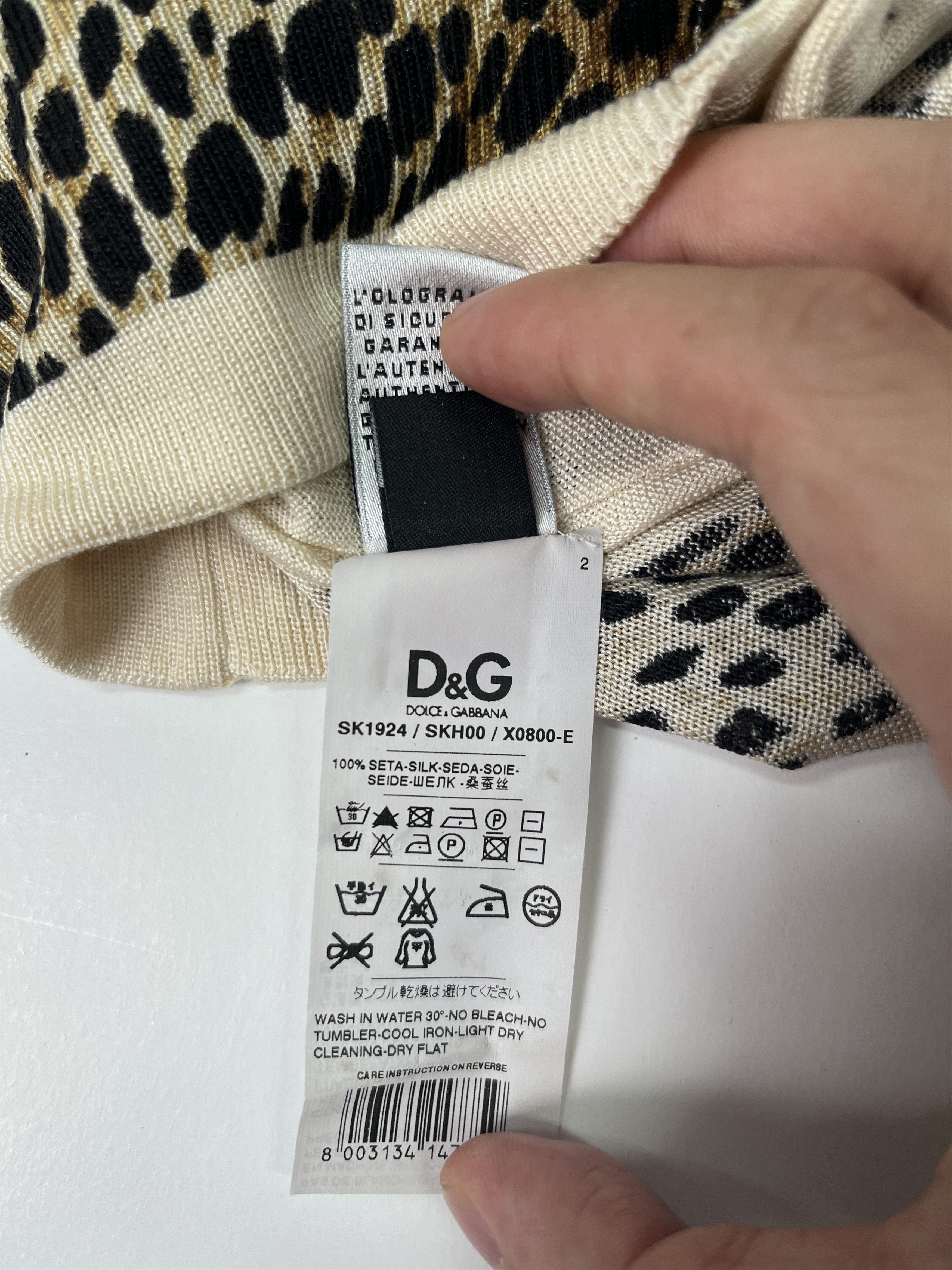 Dolce & Gabbana D&G Leopard Print Silk Cardigan Size S / US 4 / IT 40 - 4 Thumbnail
