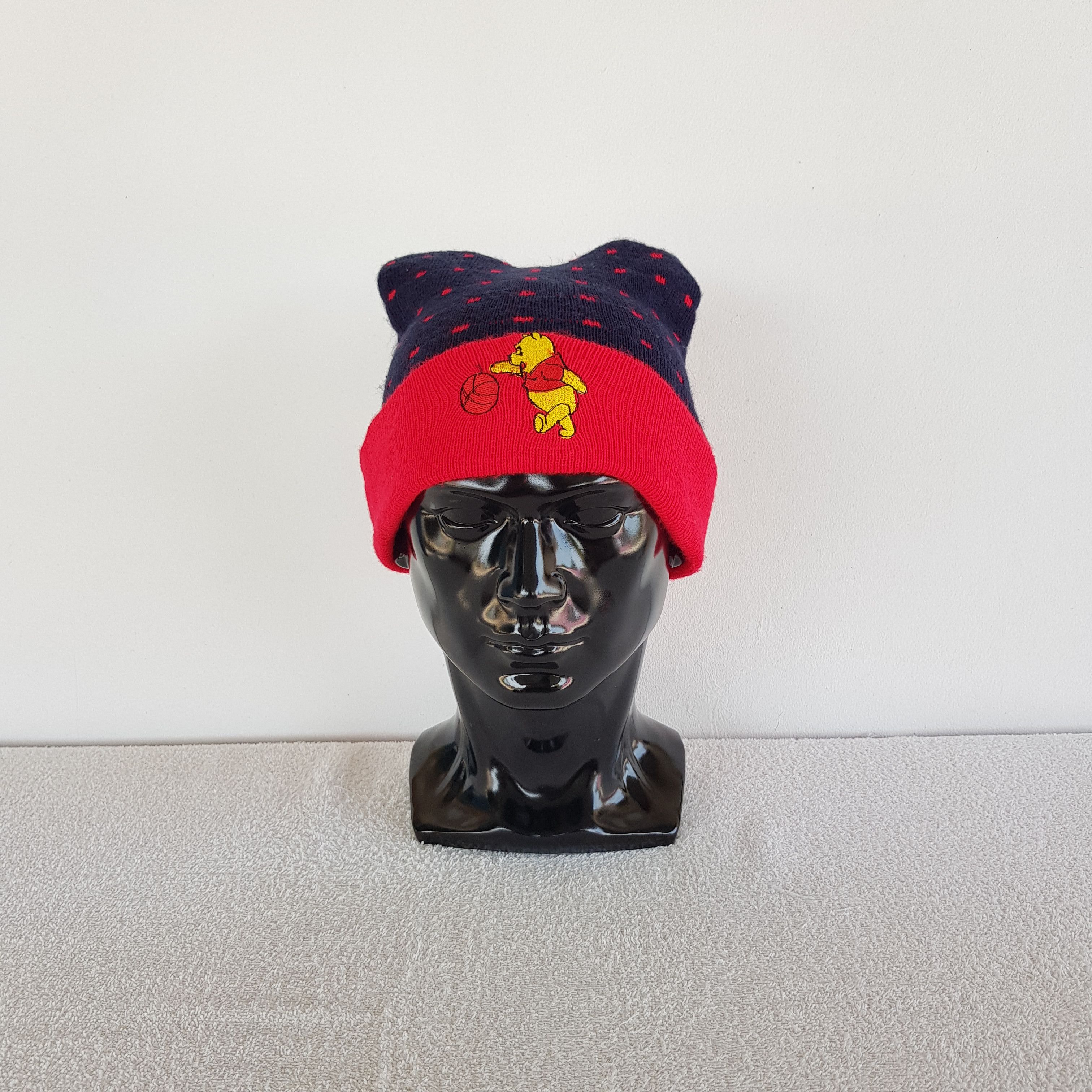 Disney Vintage Pooh Beanie Y2K Disney Horn Cartoon Snow Caps Hats Size ONE SIZE - 2 Thumbnail