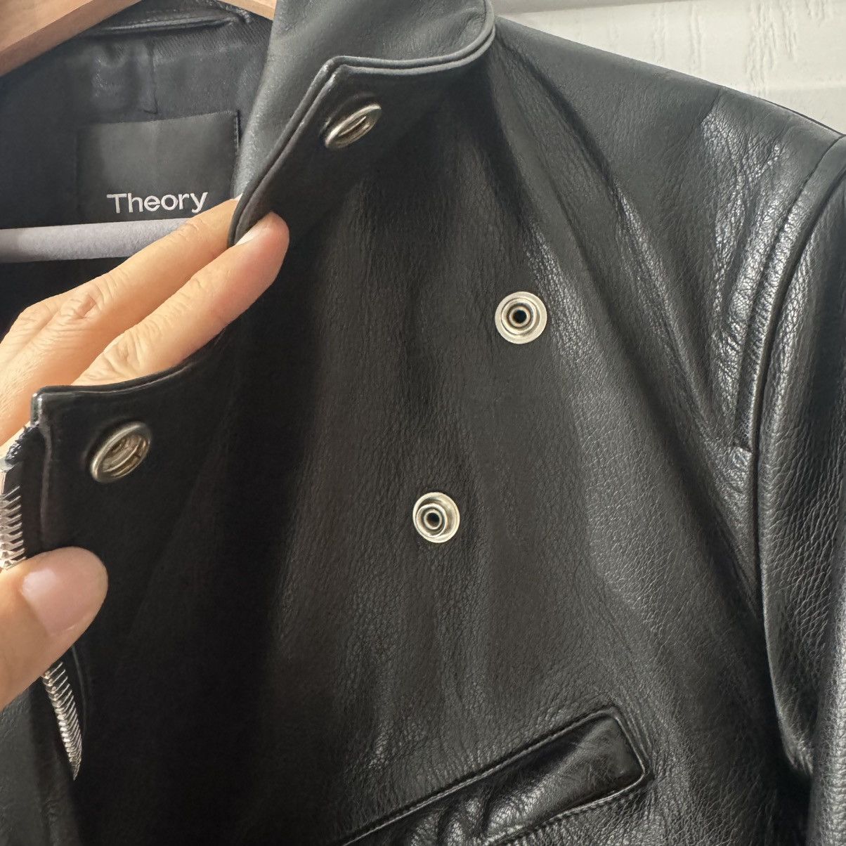 Theory New York brand Theory Shell Dyed Cow Leather Motor Jacket Size US M / EU 48-50 / 2 - 14 Thumbnail