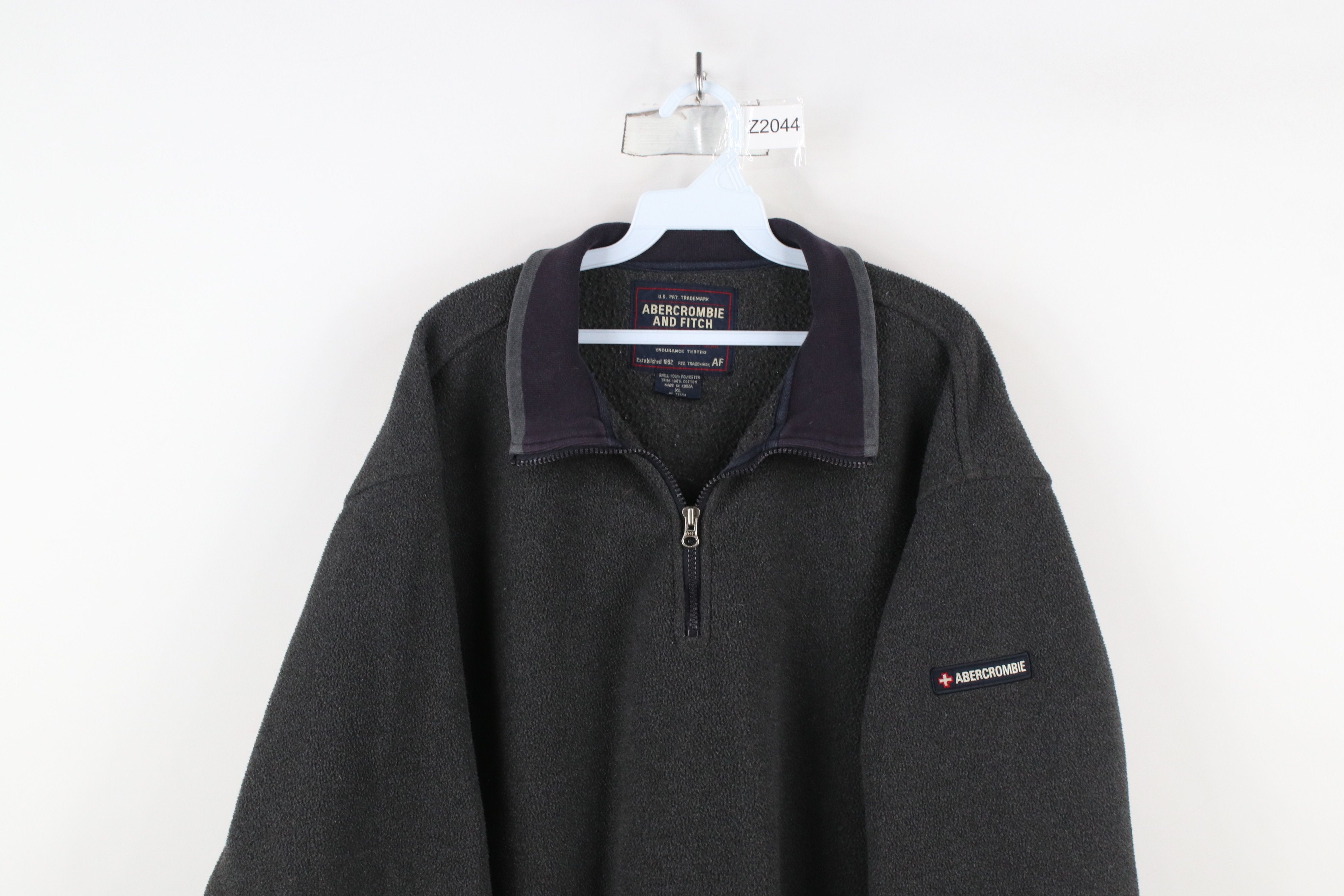 Abercrombie & Fitch × Vintage Vintage 90s Abercrombie & Fitch Half Zip Fleece Sweater Size US XL / EU 56 / 4 - 2 Thumbnail