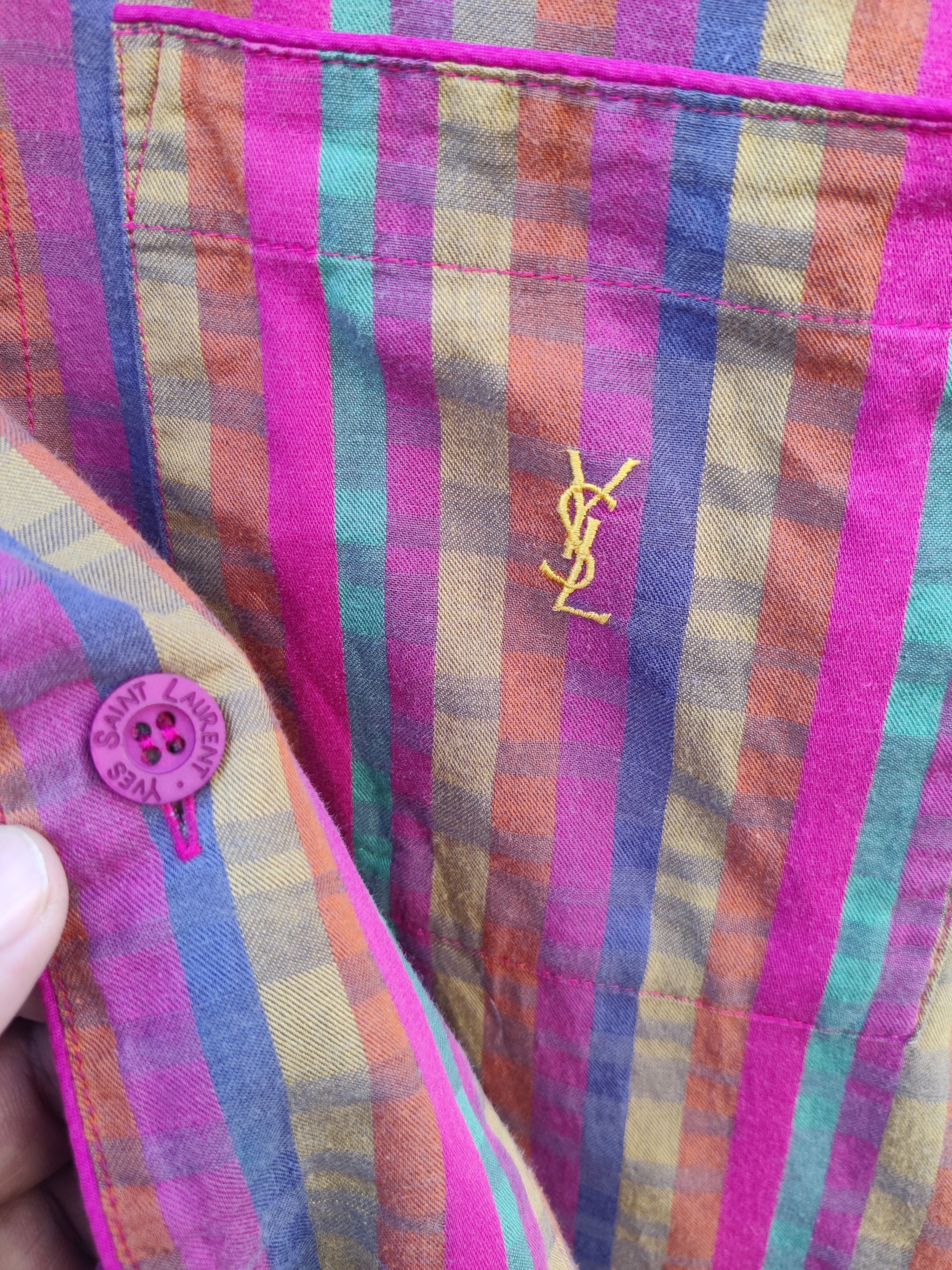 Yves Saint Laurent Vintage Yves Saint Laurent Sleeping Wear Shirt Size M / US 6-8 / IT 42-44 - 9 Thumbnail