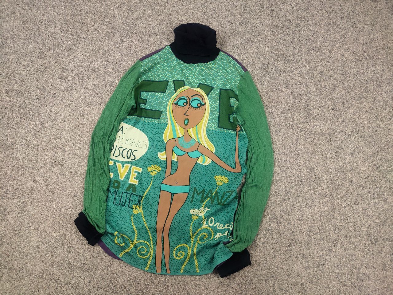 Custo Barcelona Vintage Y2K Pop Art Long sleeve Top Hysteric