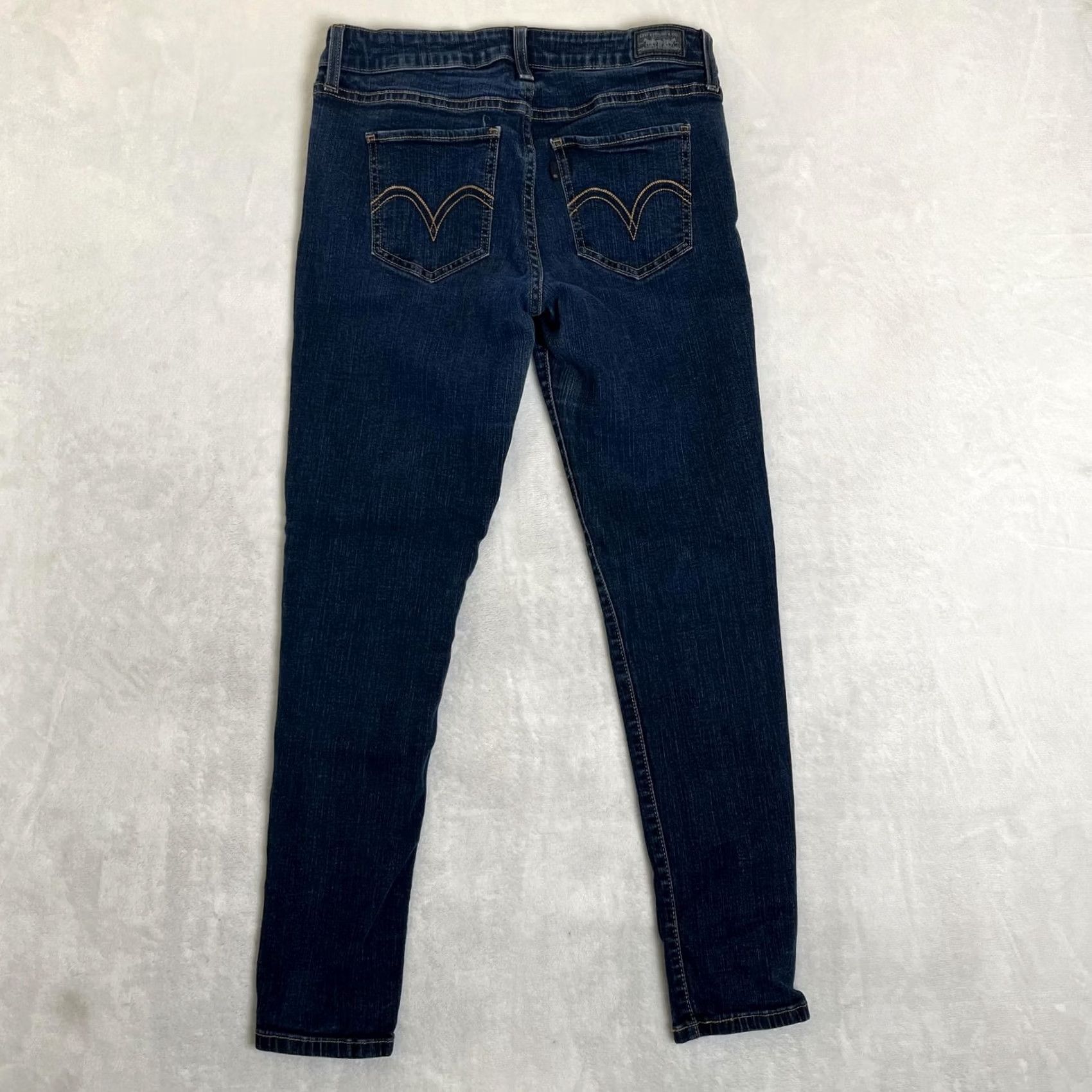 Levi's Levi's 535 Mid Rise Legging Jeans Womens 8 Blue Dark Wash Stretch Denim Jegging Slim Fit Cons Size 30" / US 8 / IT 44 - 6 Thumbnail