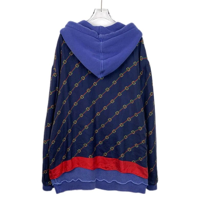 Gucci Gucci Blue logo pattern printed full print double-sided hoo Size US S / EU 44-46 / 1 - 4 Thumbnail
