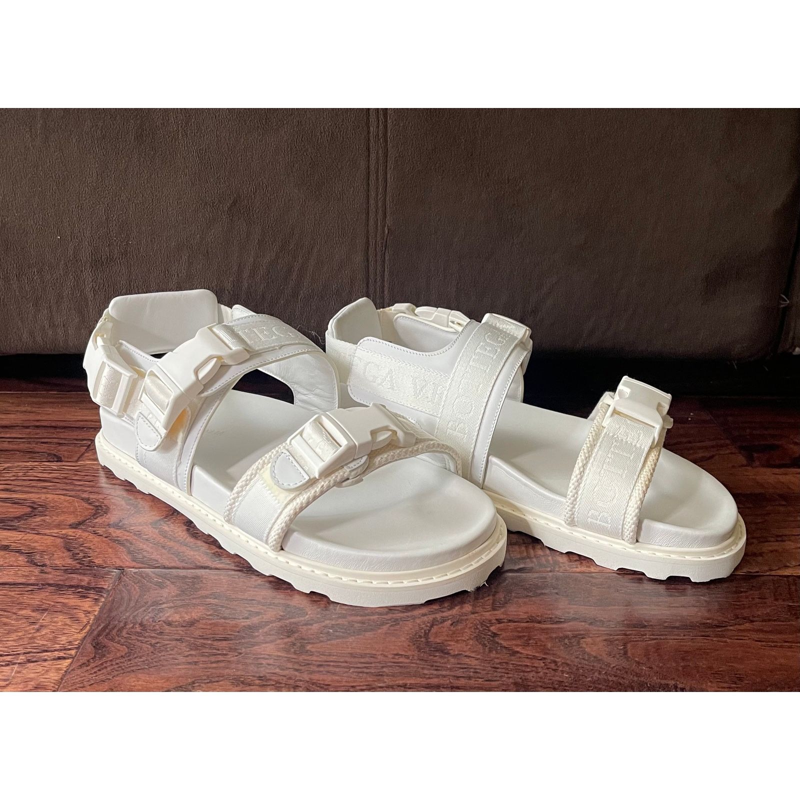 Bottega Veneta Bottega Veneta Flash Leather Strap Sandals - White
