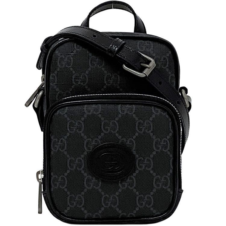 GUCCI Shoulder Bag Black Pvc