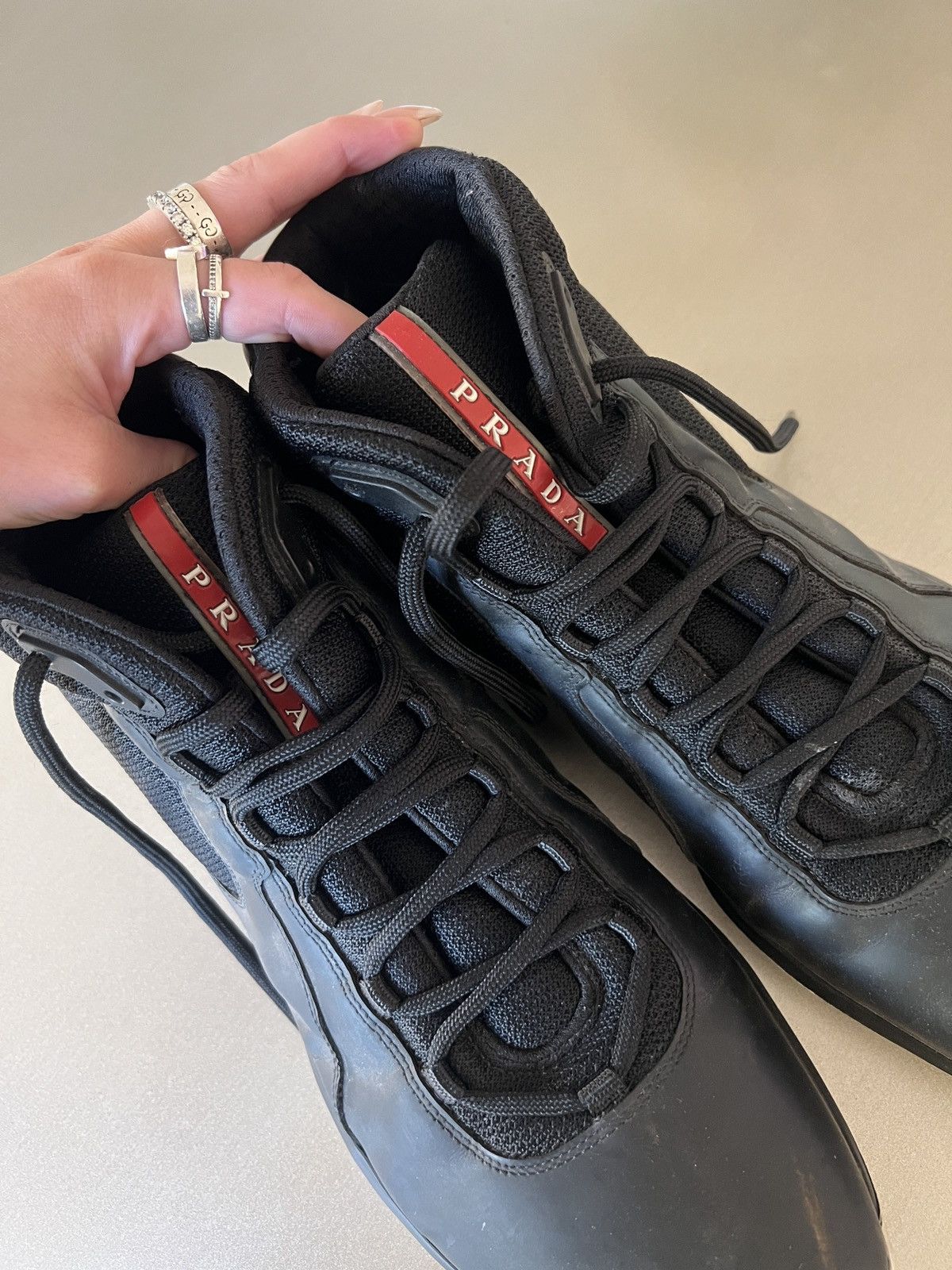 Prada Prada America’s Cup High-Top Sneakers – Men’s US 12 / EU 41 Size US 12 / EU 45 - 1 Thumbnail