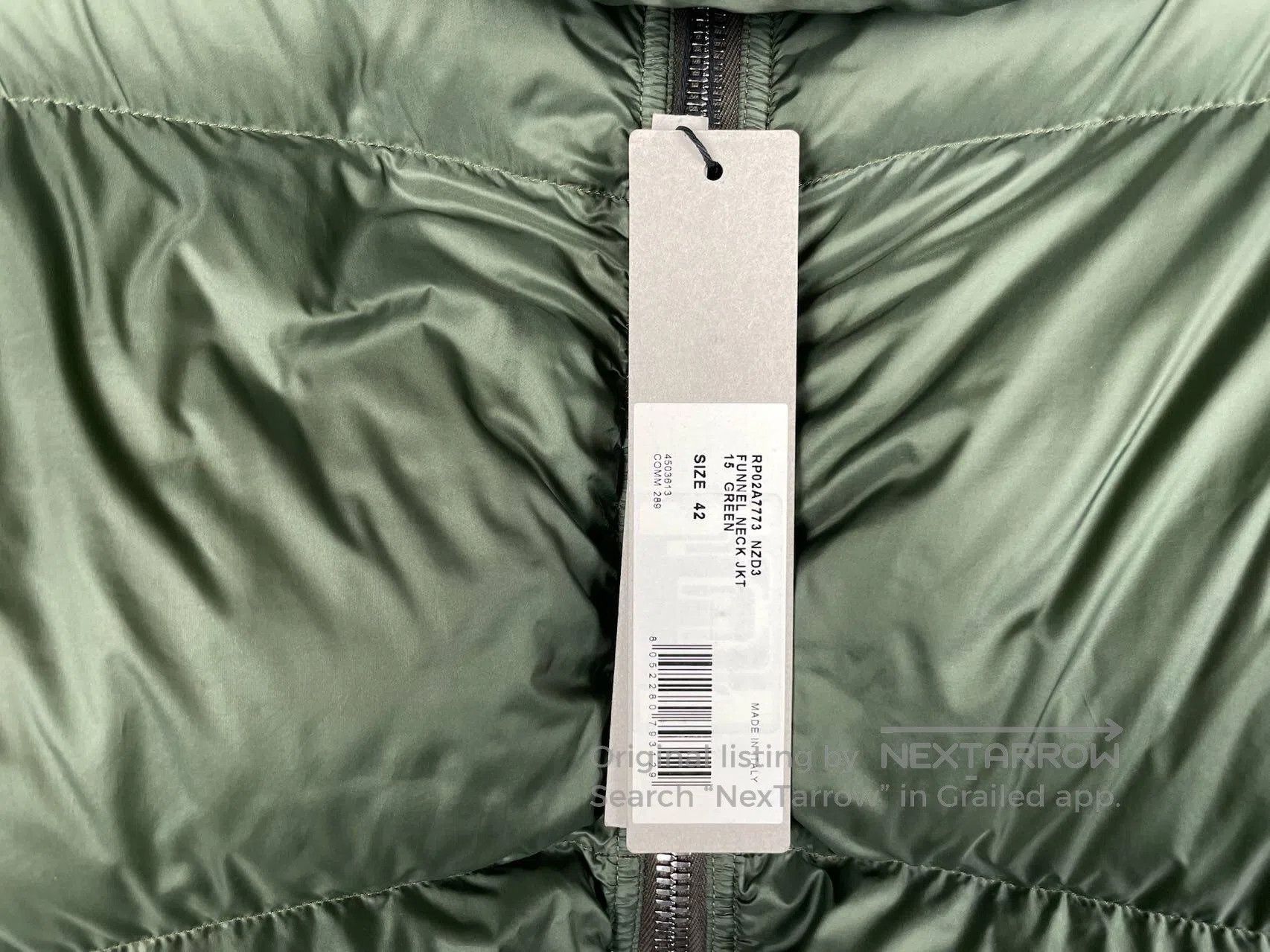 Rick Owens RICK OWENS Green Scarf Silhouette Puffer Jacket Size US XS / EU 42 / 0 - 6 Thumbnail