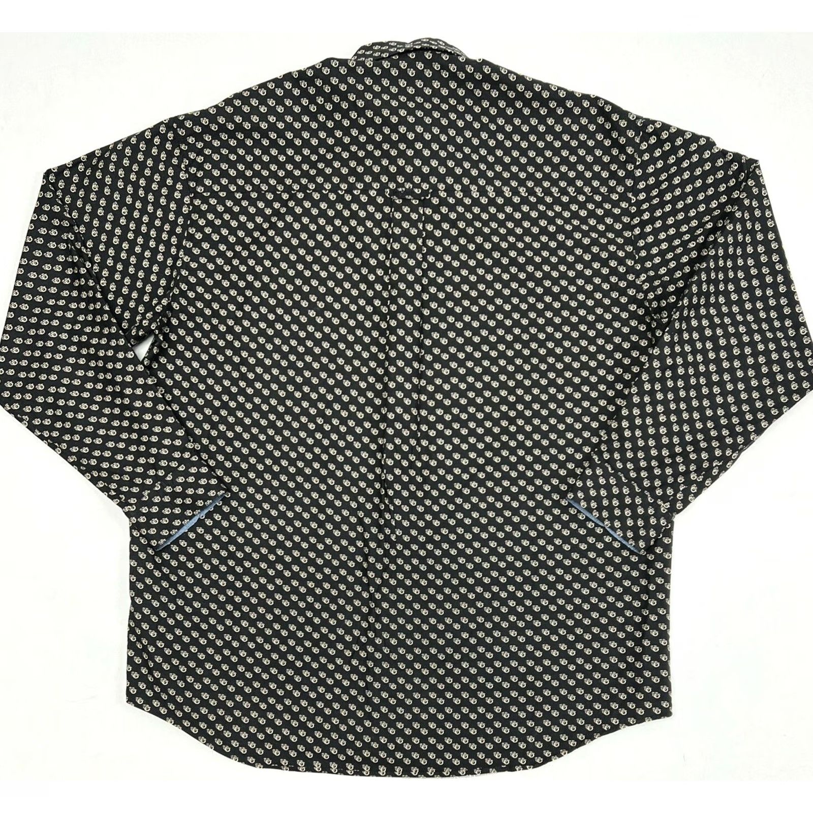 Roper RoperXL Black Cowboy Hats Western Horseshoe All Over Shirt Vintage Size US XL / EU 56 / 4 - 2 Thumbnail