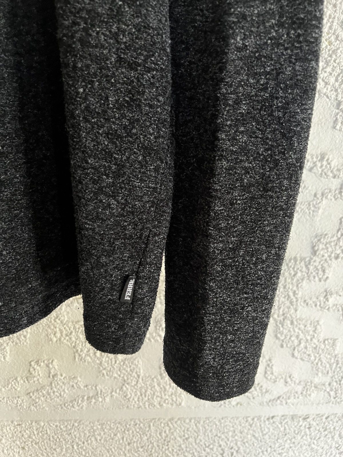 Gianfranco Ferre Gianfranco Ferre Avant Garde Knit/Fleece Part Zip Sweater Size US L / EU 52-54 / 3 - 3 Thumbnail