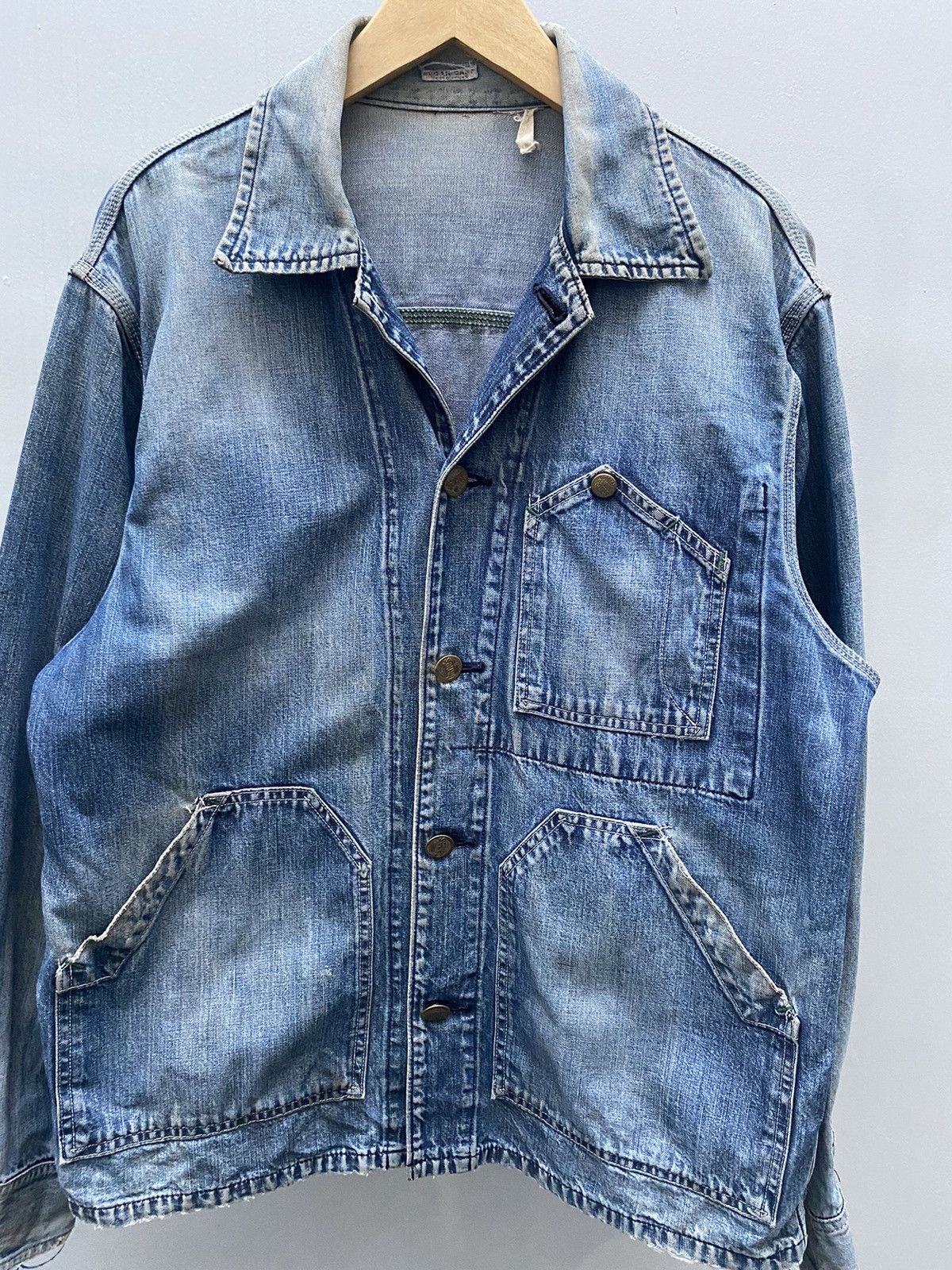 Sugar Cane Distressed Sugar Cane Chore Denim Jacket Toyo Enterprise Size US L / EU 52-54 / 3 - 3 Thumbnail