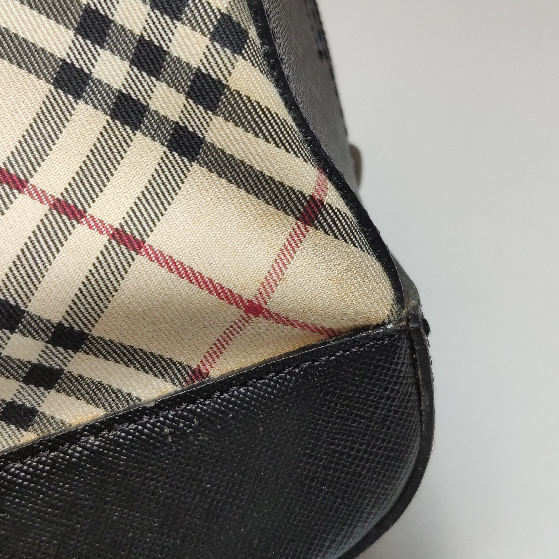 Burberry burberry leather plaid handle bag 0099 Size ONE SIZE - 12 Thumbnail
