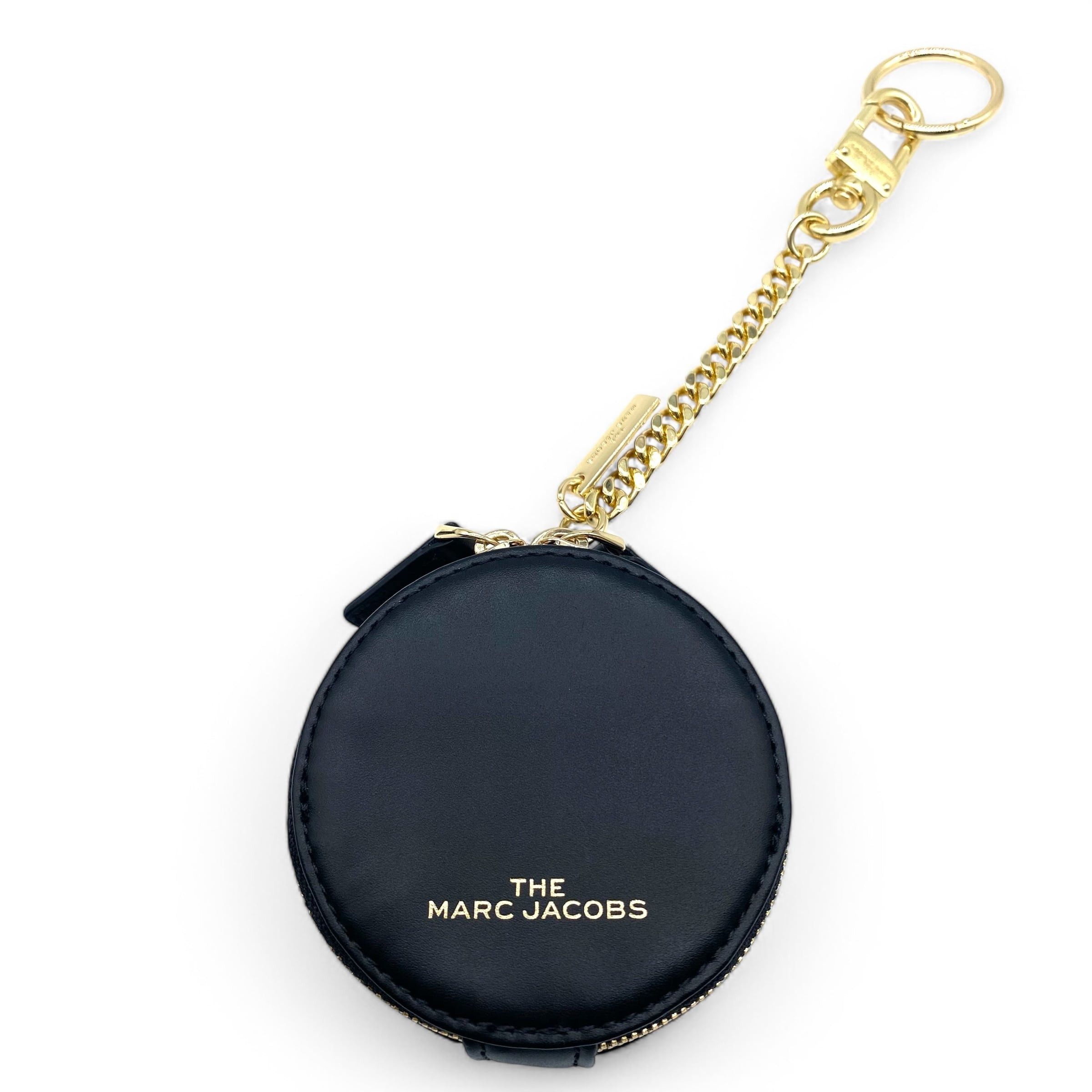 Marc Jacobs MARC JACOBS Leather Coin Case Black/Gold Size ONE SIZE - 1 Thumbnail