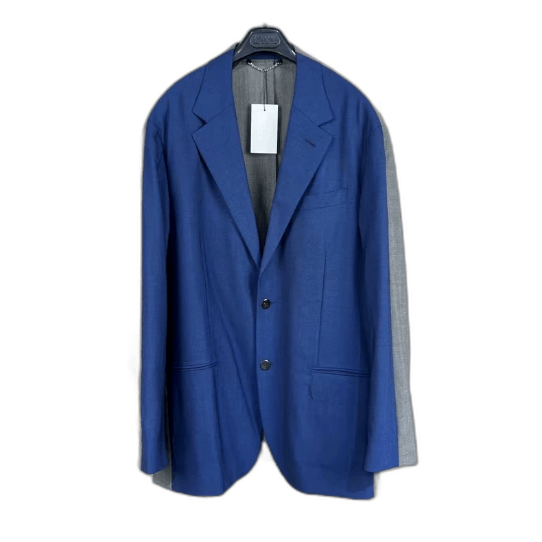 Louis Vuitton Louis Vuitton Blue Gray Wool Suit Jacket-2506 Size US M / EU 48-50 / 2 - 1 Thumbnail