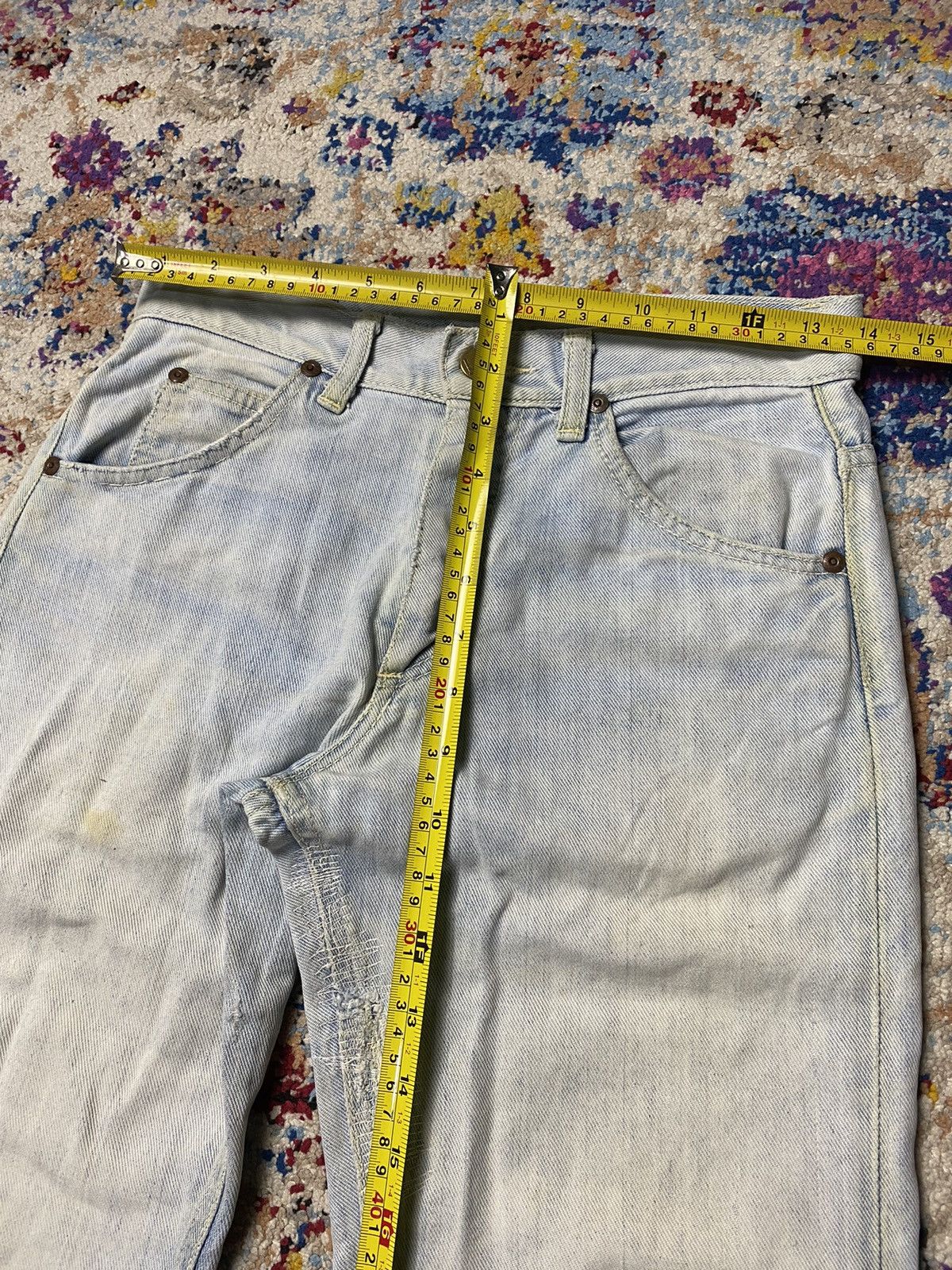 Lee × Vintage Vintage Lee MR Slim Straight Rindem Was Jeans W28 Size US 28 / EU 44 - 15 Thumbnail