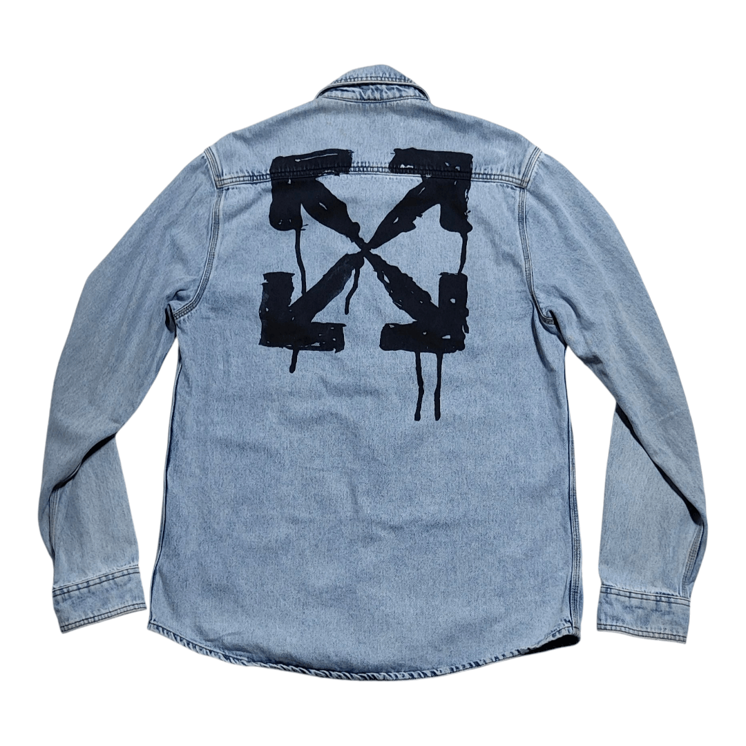 Off-White Off-White Black Arrow Motif Iconic Logo Denim Jacket Size US XL / EU 56 / 4 - 8 Thumbnail