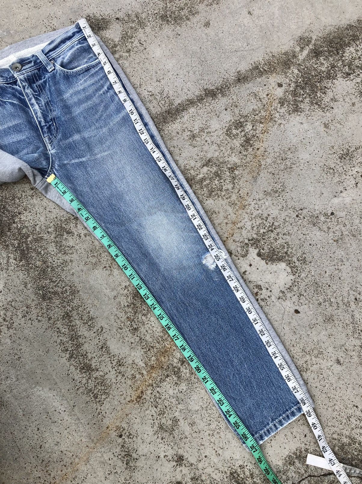 Japanese Brand RECONSTRUCTED DENIM BY RODEO CROWN Size US 30 / EU 46 - 10 Thumbnail