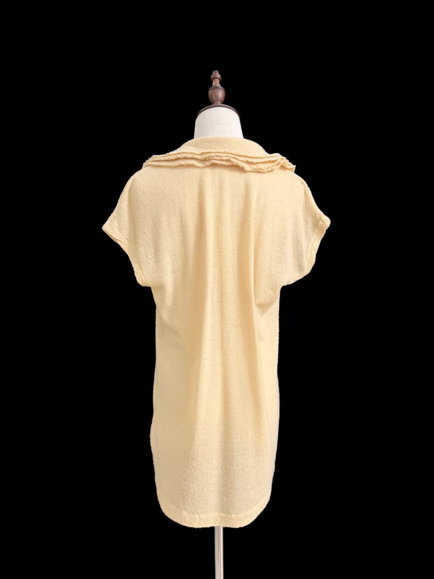Comme des Garcons Comme des Garçons Layered Ruffle Wool Top Beige Size ONE SIZE - 6 Thumbnail