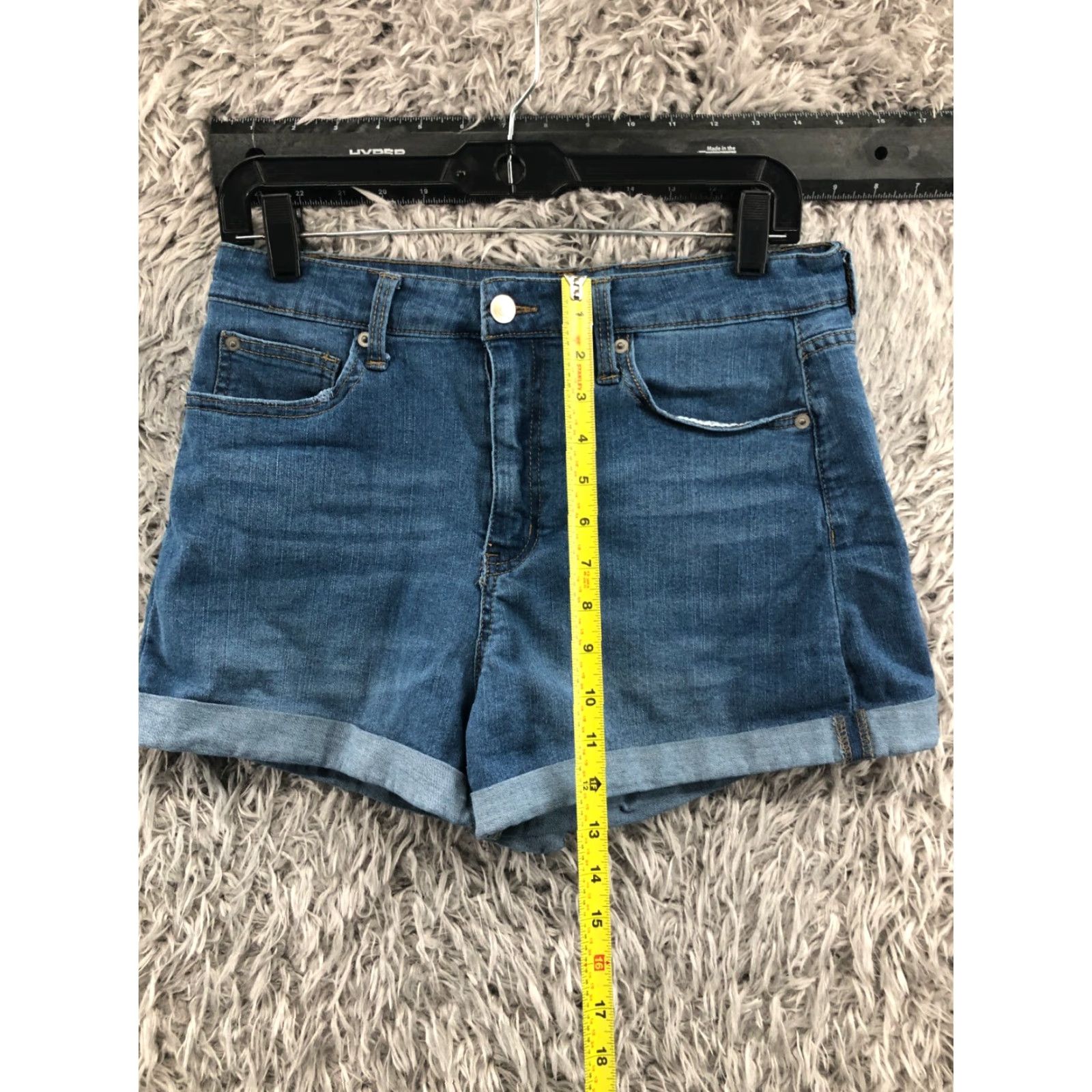 Vintage No Boundaries Shorts Womens Juniors Size 11 High Rise Medium Wash Blue Size 32" / US 10 / IT 46 - 3 Thumbnail