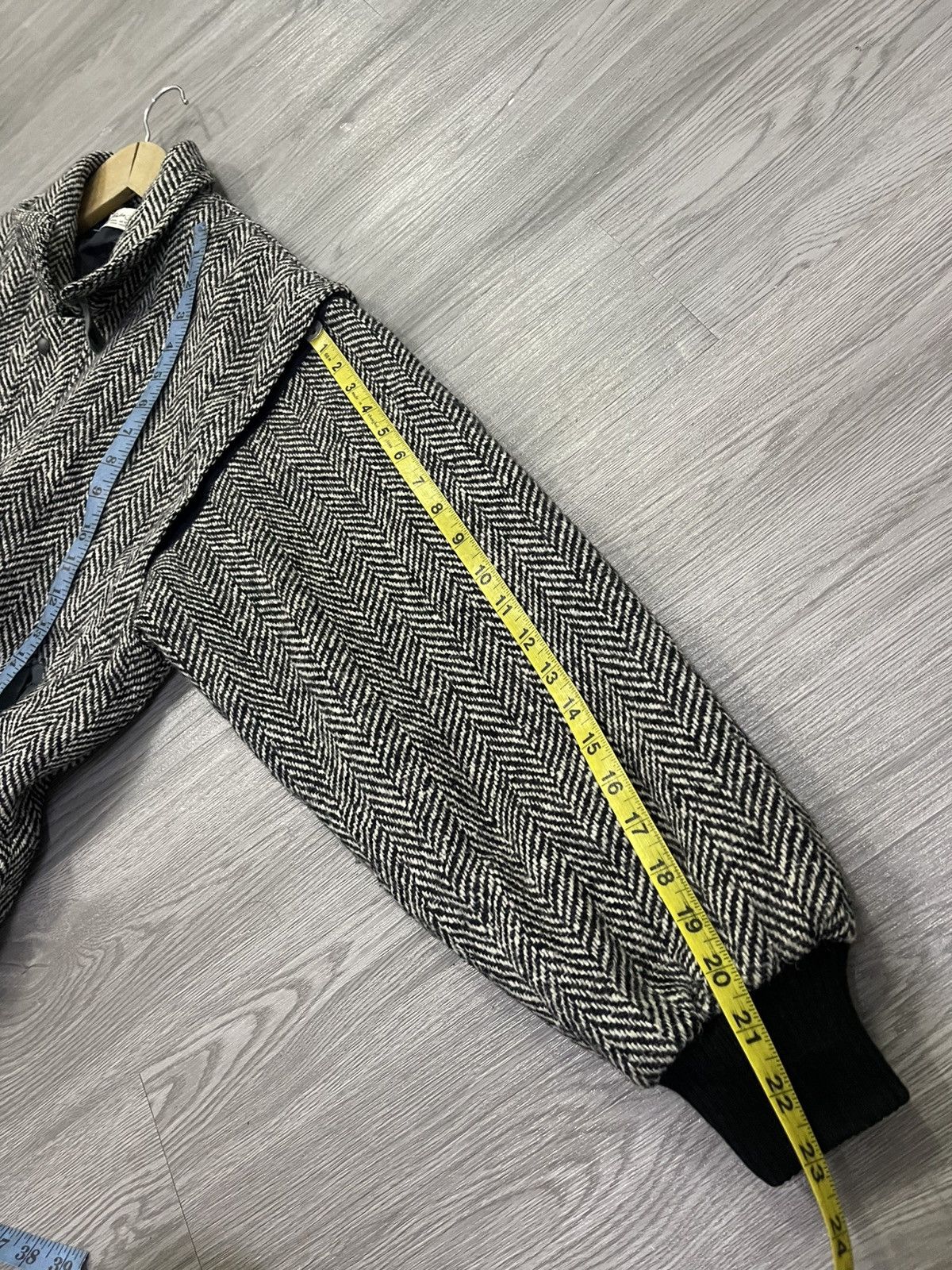 Japanese Brand Vintage Mister Sanwa Herringbone wool dannie bomber jacket Size US M / EU 48-50 / 2 - 12 Thumbnail