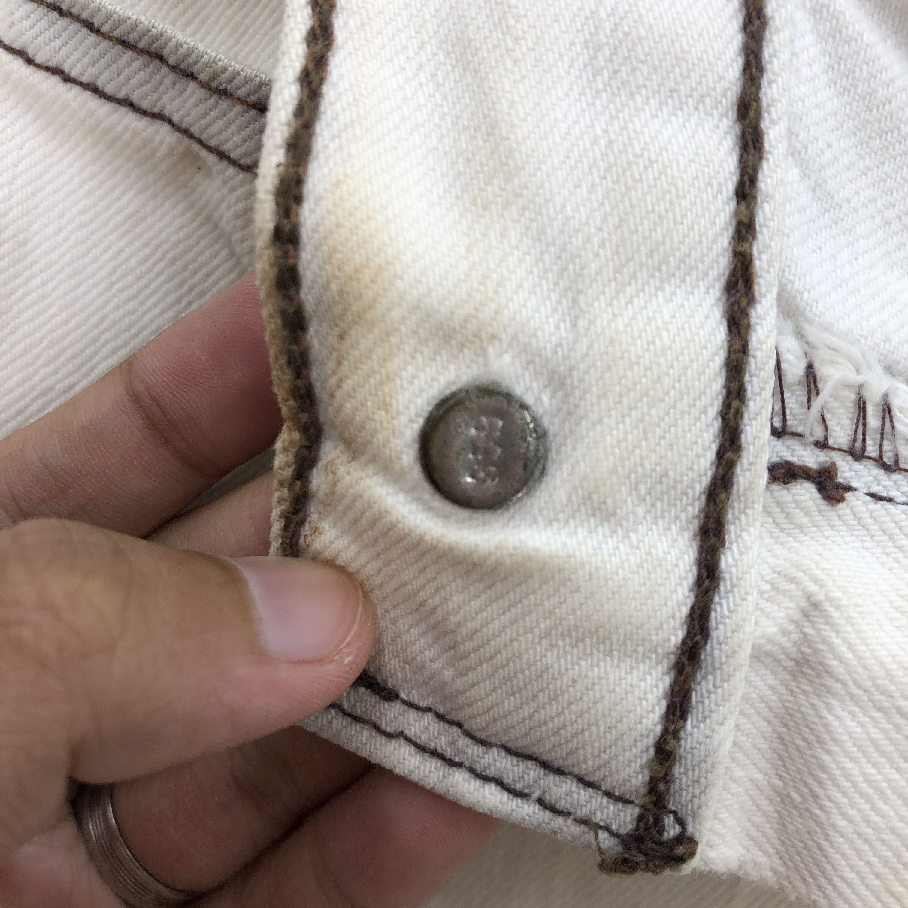 Levi's Vintage Levis 501 Light Wash Jeans Levi's 501 White Denim Size US 32 / EU 48 - 7 Thumbnail