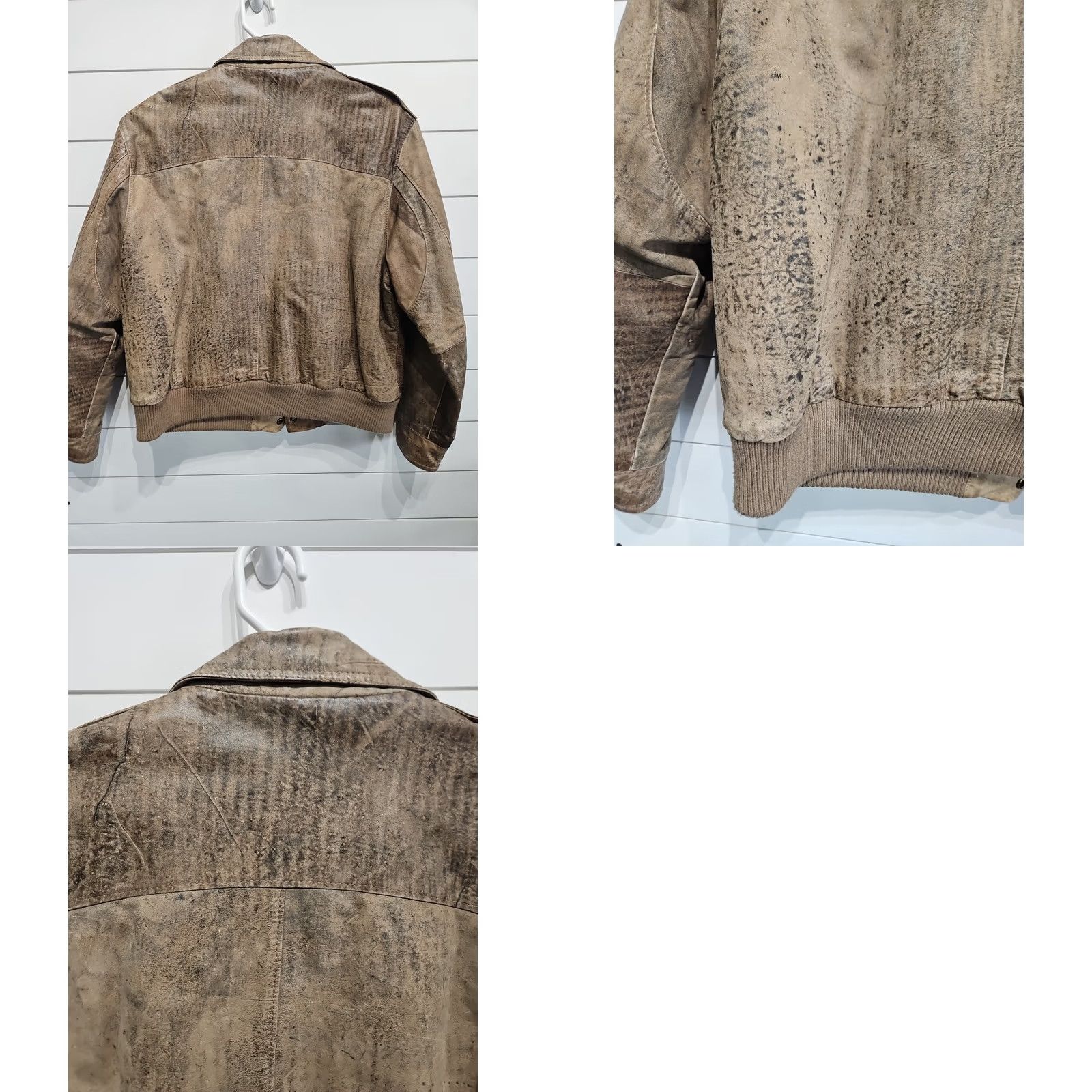 Vintage VINTAGE Burma Run Brown Leather Bomber Jacket Mens L 1990s Aviator Distressed Leather Quilted Liner Winter Fall Spring Motorcycle Style Size US L / EU 52-54 / 3 - 8 Thumbnail