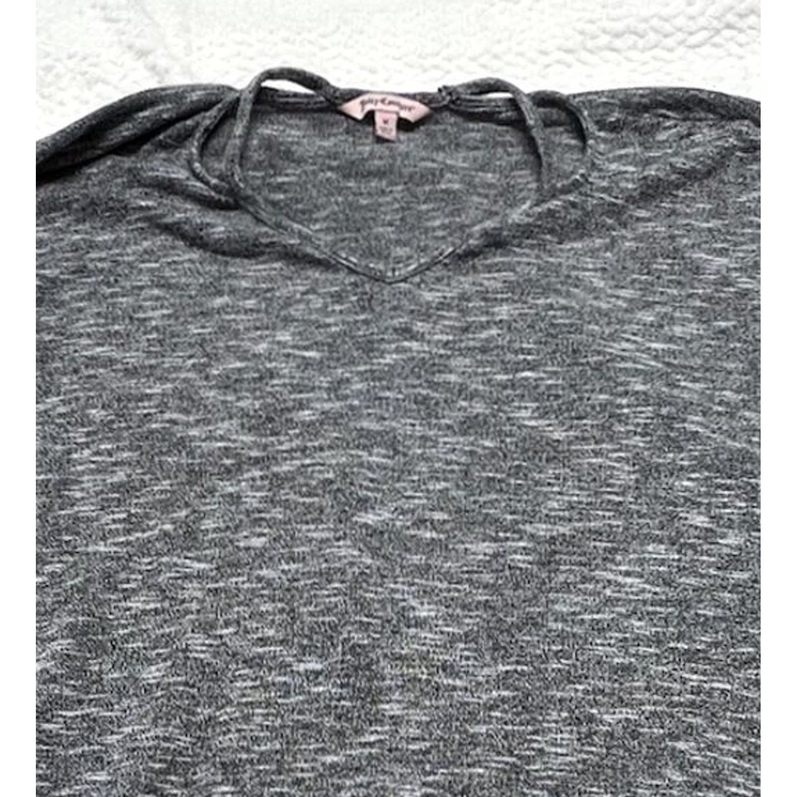 Juicy Couture Juicy Couture Women’s Blouse Heather Gray Relaxed Size M Gray Basic Classic Comfort Fit Shirt Womens Top Size M / US 6-8 / IT 42-44 - 2 Thumbnail
