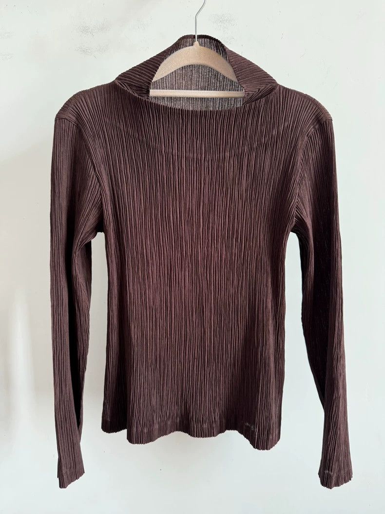 Issey Miyake issey miyake size:2 Toothpick pleated top 2506-Nextarrow Size XXS / US 00 / IT 34 - 1 Thumbnail