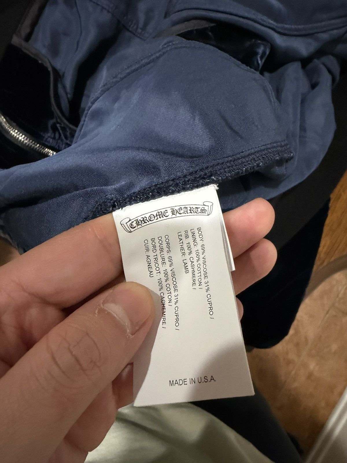 Chrome Hearts Chrome Hearts Navy Velour Jacket “So it Goes” L Size US L / EU 52-54 / 3 - 20 Thumbnail