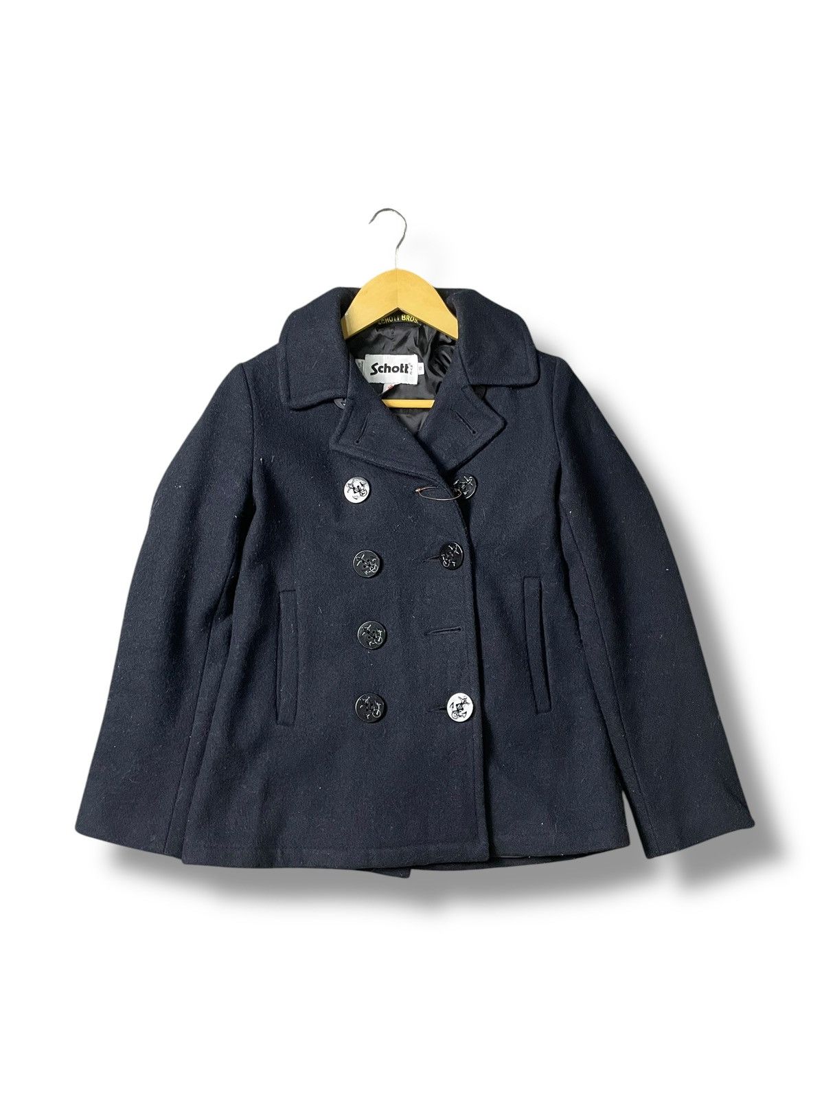 Japanese Brand × Schott × Vintage Vintage SCHOTT Double Breasted Wool Coat (99) Size US XXS / EU 40 - 1 Thumbnail
