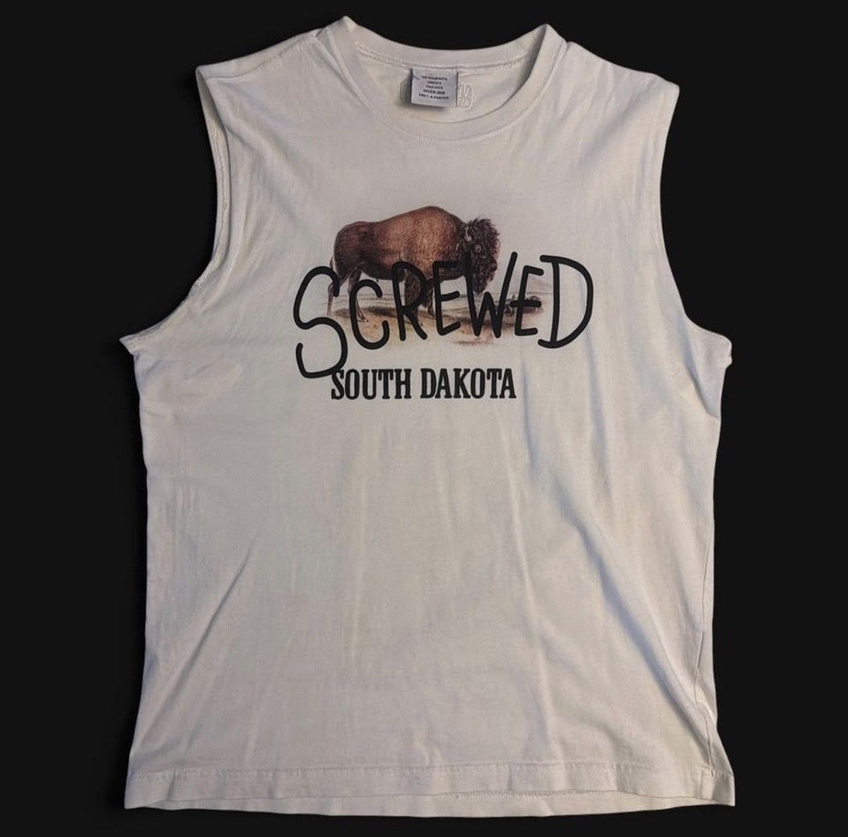 Vetements Vetements “south dakota screwed” white tank top Size US M / EU 48-50 / 2 - 1 Thumbnail