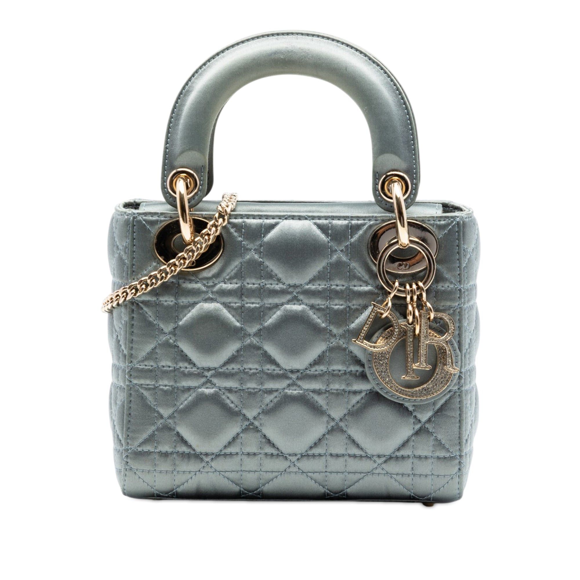Dior Mini Satin Cannage Swarovski Crystal Lady Dior Size ONE SIZE - 1 Thumbnail