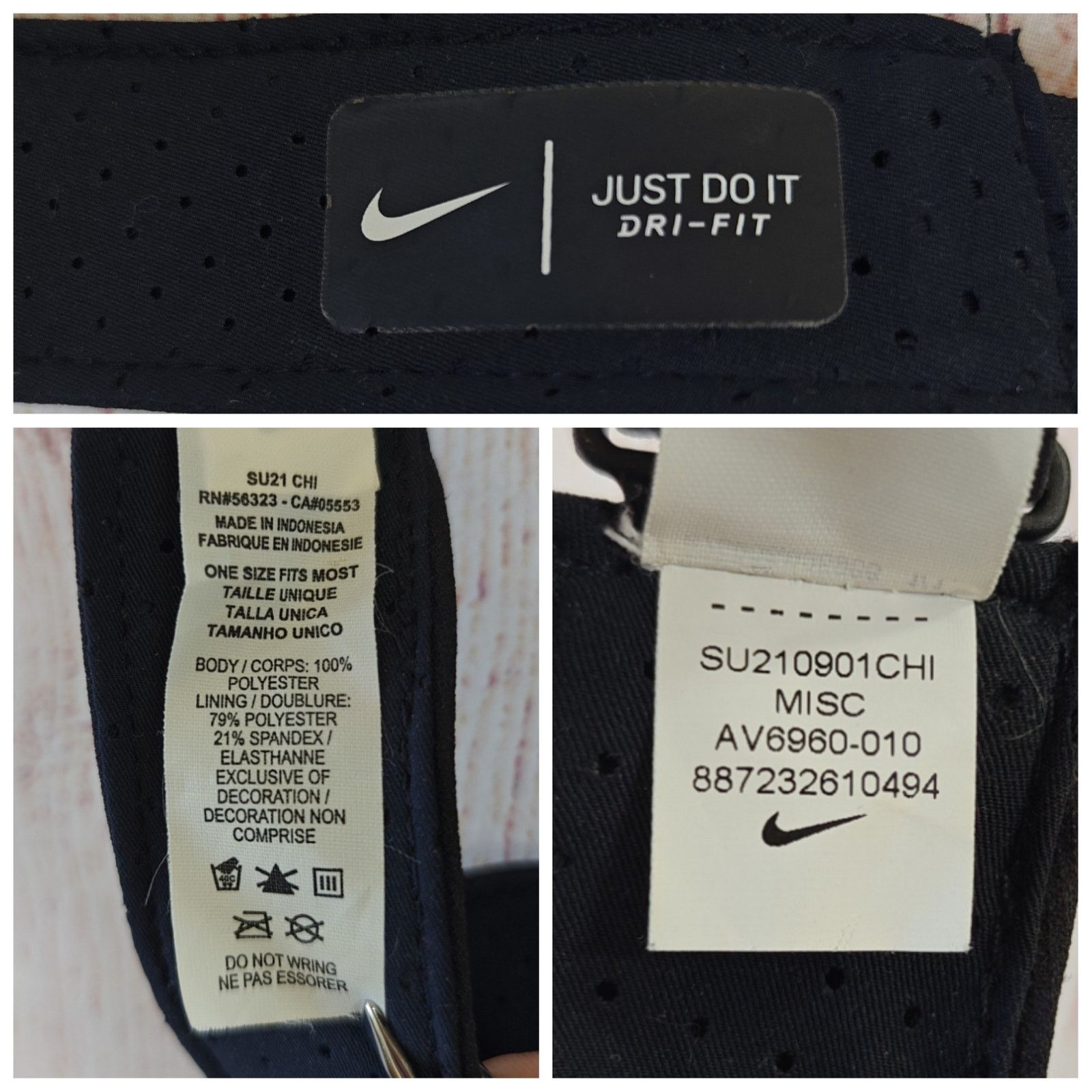 Nike Nike AeroBill Running Golf Tennis Visor Style AV6960-010 Size ONE SIZE - 9 Thumbnail