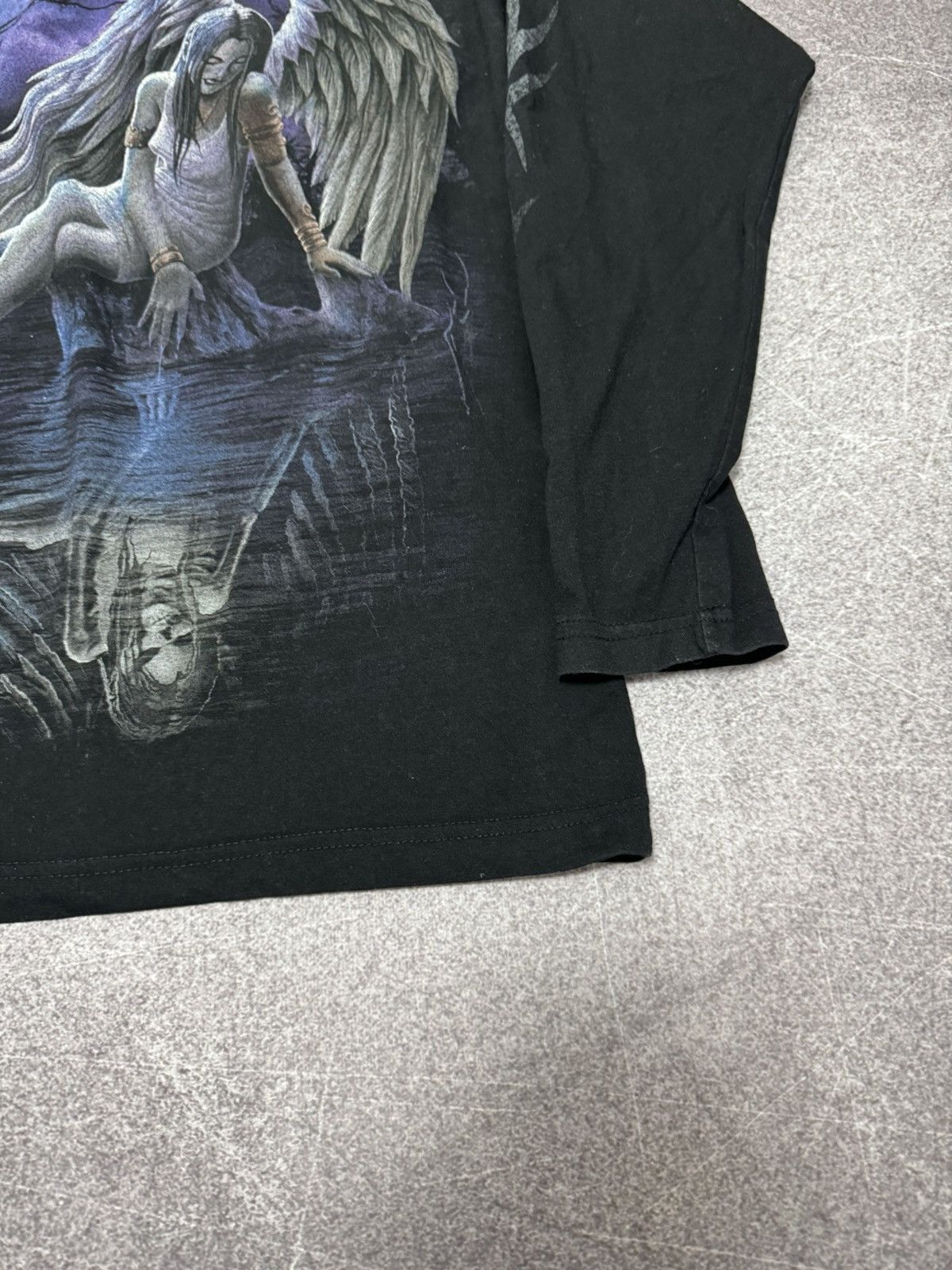 Vintage Vintage 90s Skull Longsleeve Spiral Y2K Affliction Style Size US L / EU 52-54 / 3 - 5 Thumbnail