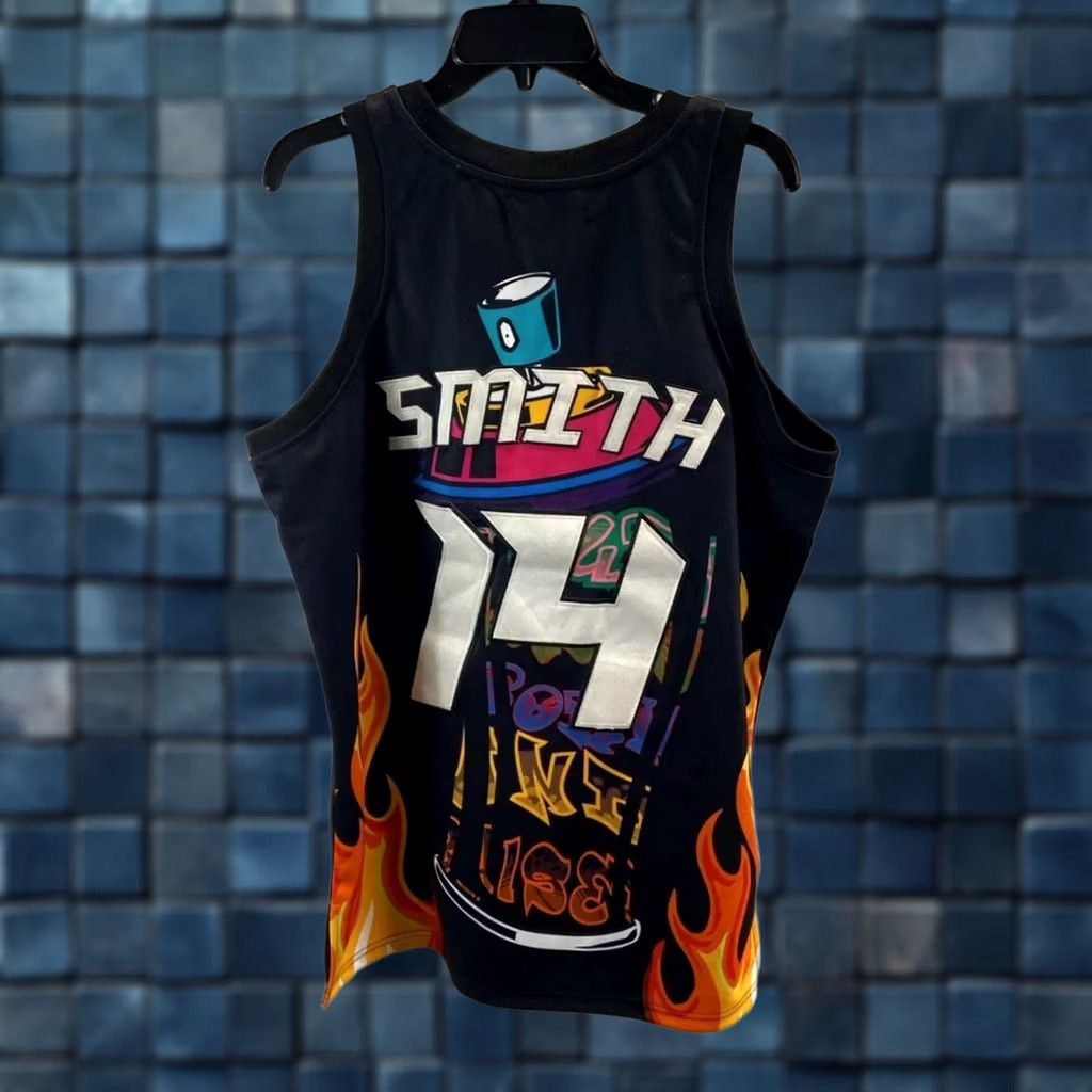 Prince Mens Headgear Classics Fresh Prince of Bel Air Jersey #14 Will Smith Multicolor Large L Basketball Casual Shirts Womens mens? Size US L / EU 52-54 / 3 - 1 Thumbnail