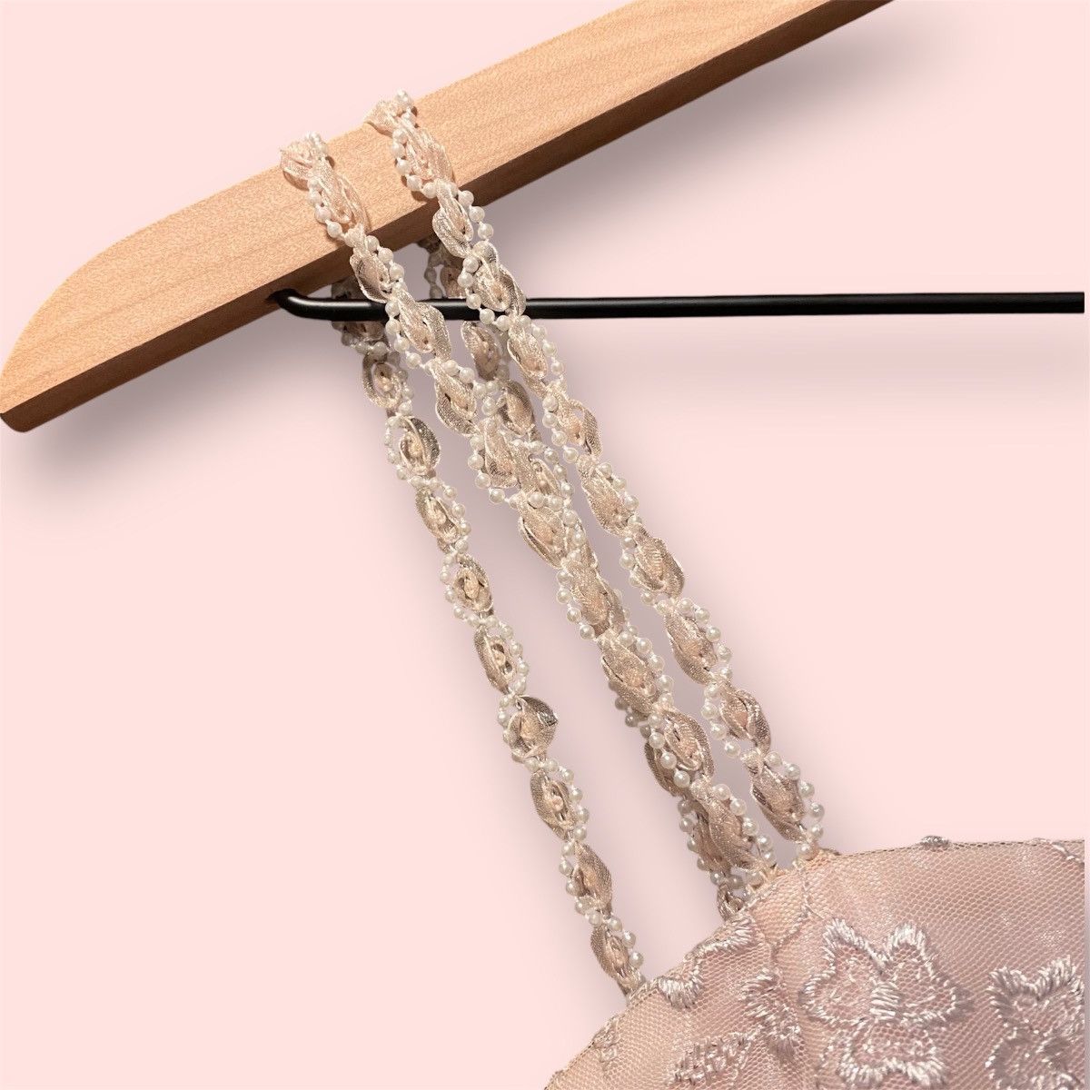 Jessica McClintock × Vintage A-line spaghetti strap light pink gunne sax dress Size XS / US 0-2 / IT 36-38 - 5 Thumbnail