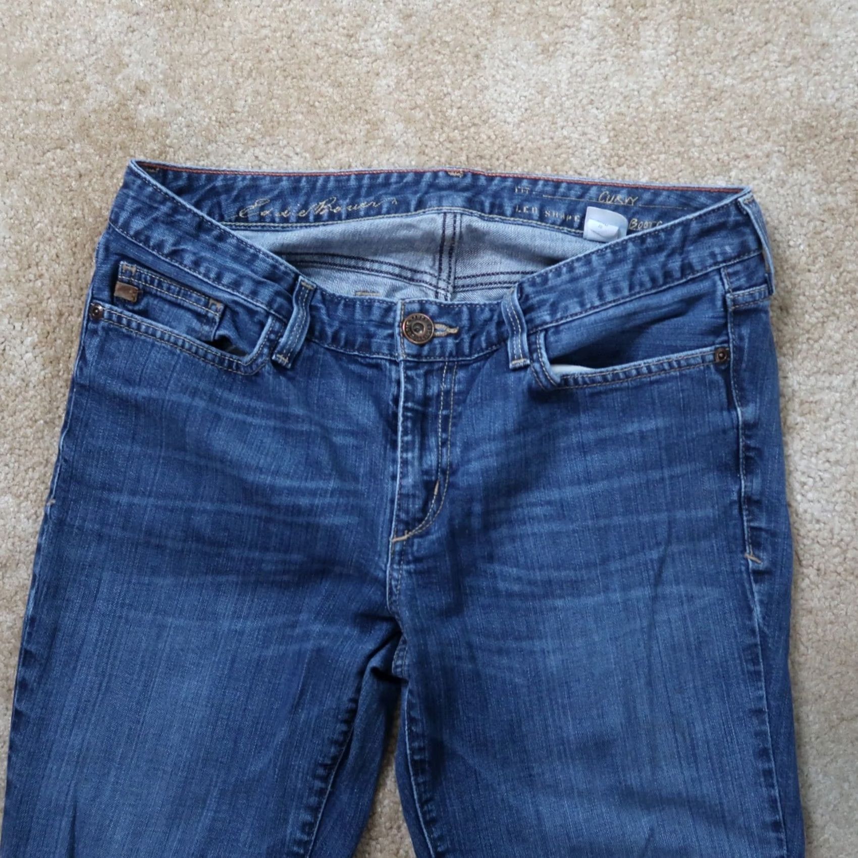 Eddie Bauer Eddie Bauer Jeans Bootcut Women’s 10 Blue Denim 30in Inseam Belt Loops 5-Pocket Slimming Regular Rise Mid Vintage No Size 32" / US 10 / IT 46 - 2 Thumbnail