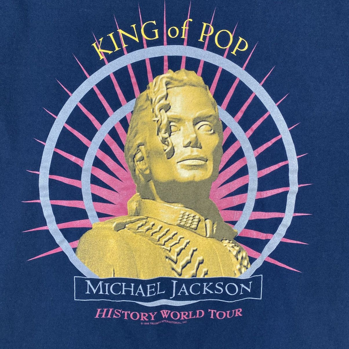 Michael Jackson Vintage 90's MICHAEL JACKSON History World Tour Promo Tee Size US L / EU 52-54 / 3 - 3 Thumbnail