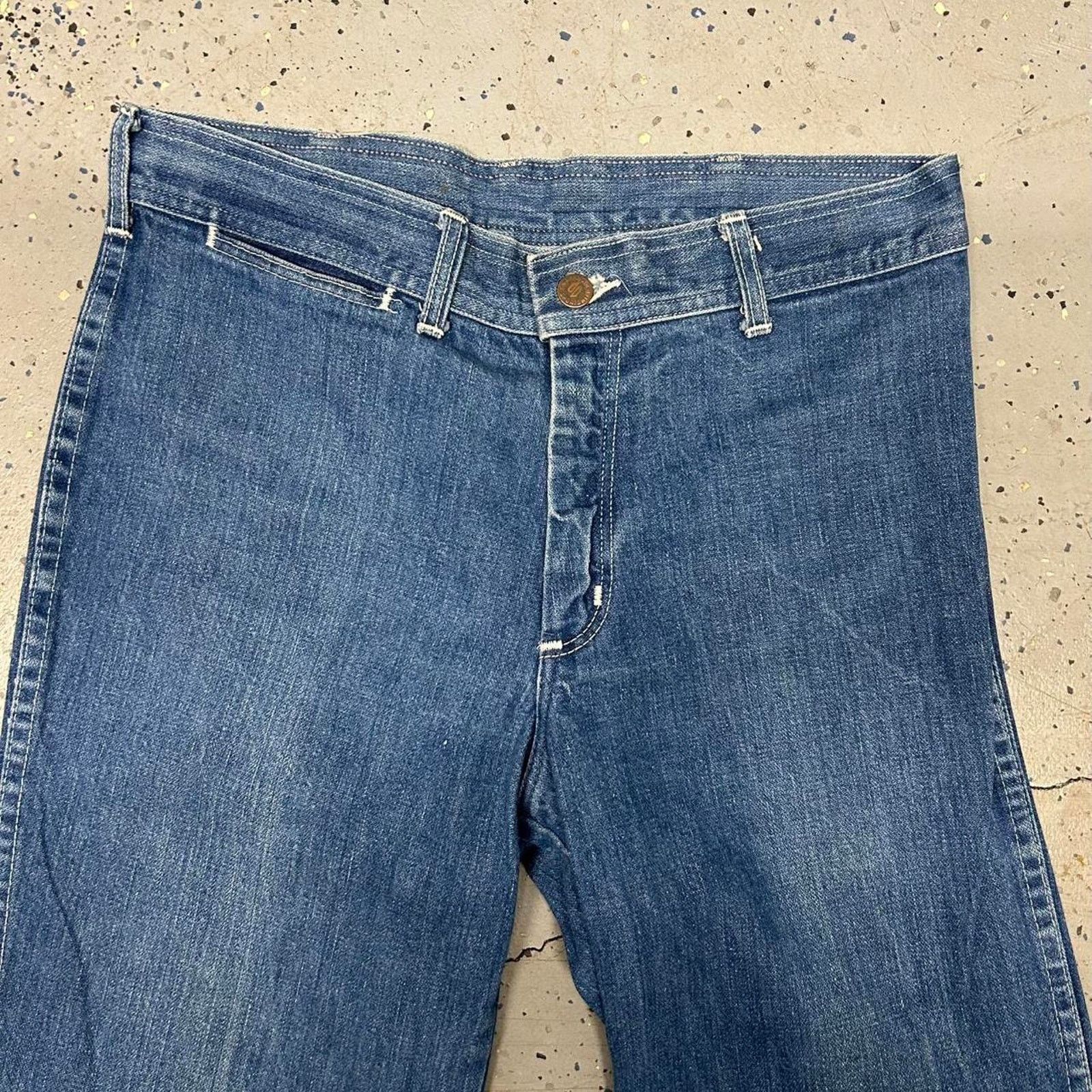 Other VTG Snapfinger Sportswear flare bell bottom jeans Size US 33 - 3 Thumbnail