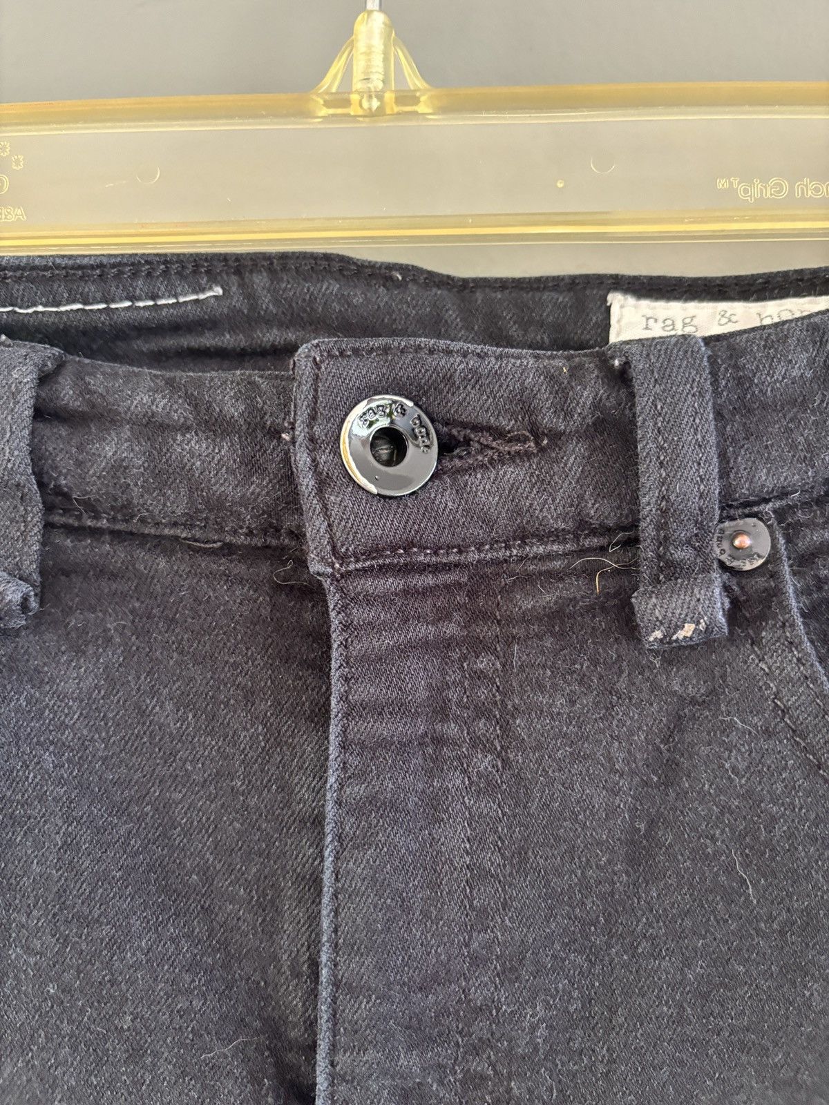 Rag & Bone Rag & Bone Fit 2 Slim Jeans Distressed Denim Womens Black 27 Size 27" / US 4 / IT 40 - 8 Thumbnail