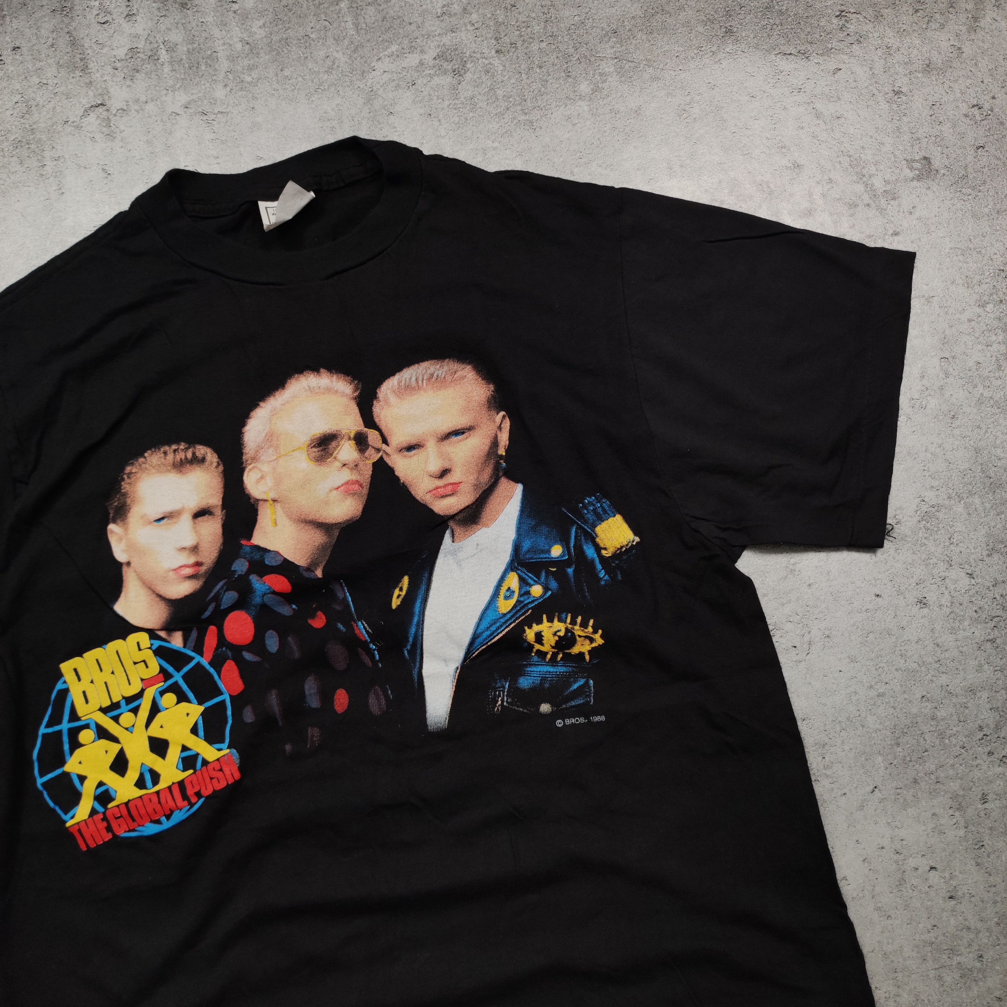 Vintage Vintage 1988 Bros The Global Push World Tour Promo Tee Size US L / EU 52-54 / 3 - 3 Thumbnail