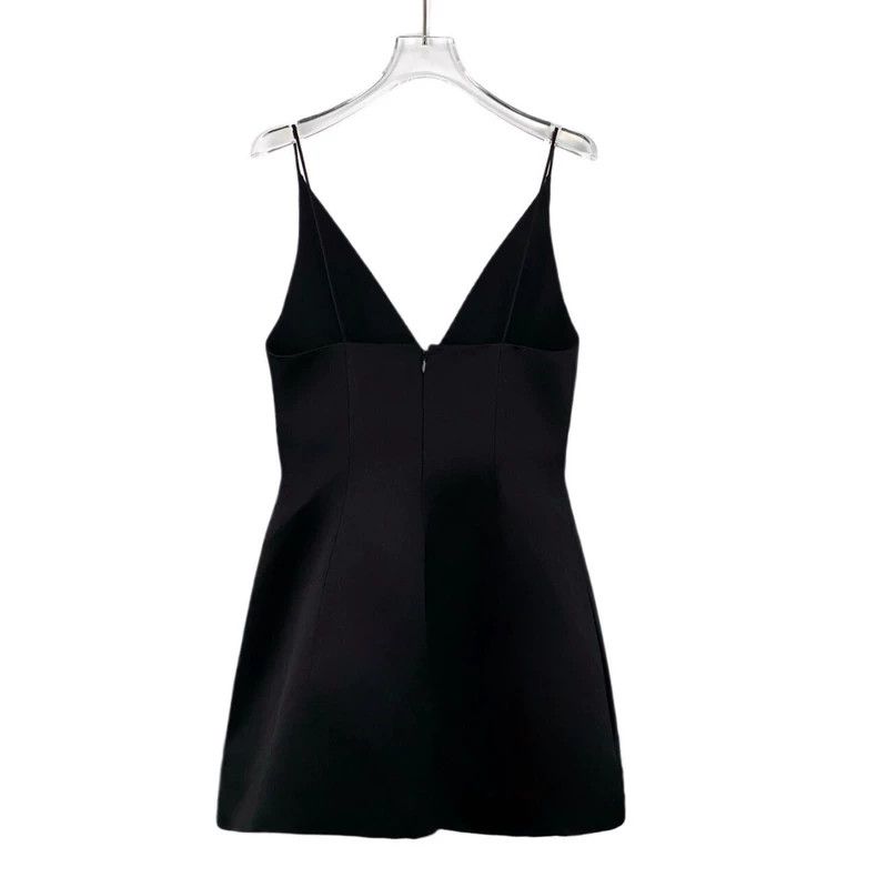 Dior Dior Black silk V-neck strap dress Size XS / US 0-2 / IT 36-38 - 2 Thumbnail