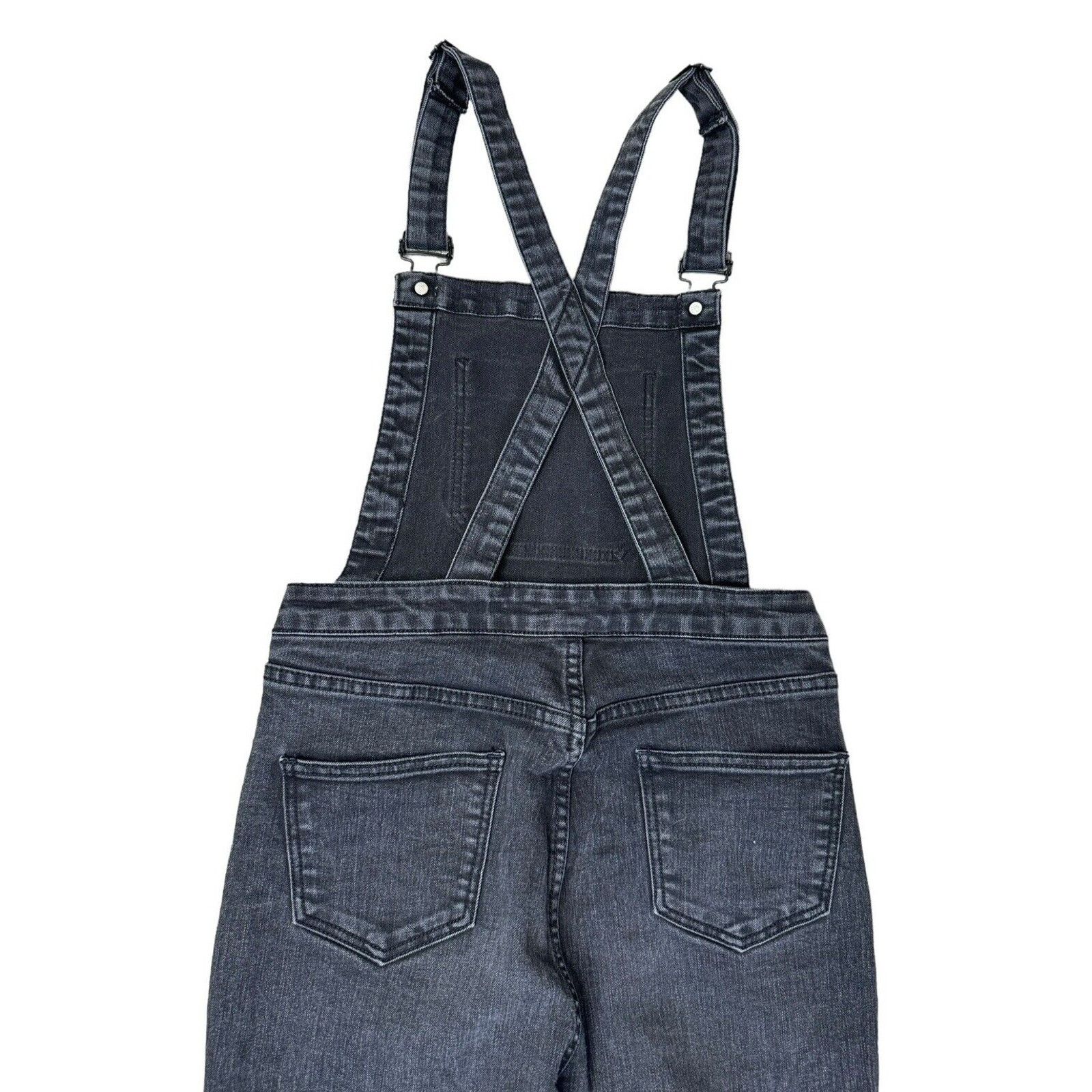 BRANDY MELVILLE Uma Slim Fit Overalls Washed Denim Black M