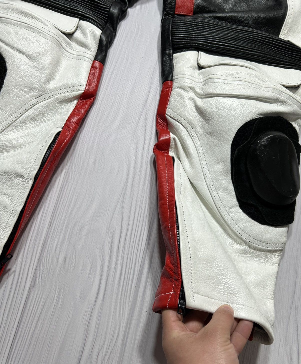 Genuine Leather TRIUMPH Real Heavy Leather Pants Moto Theme Racing Size XXL Size US 38 / EU 54 - 7 Thumbnail