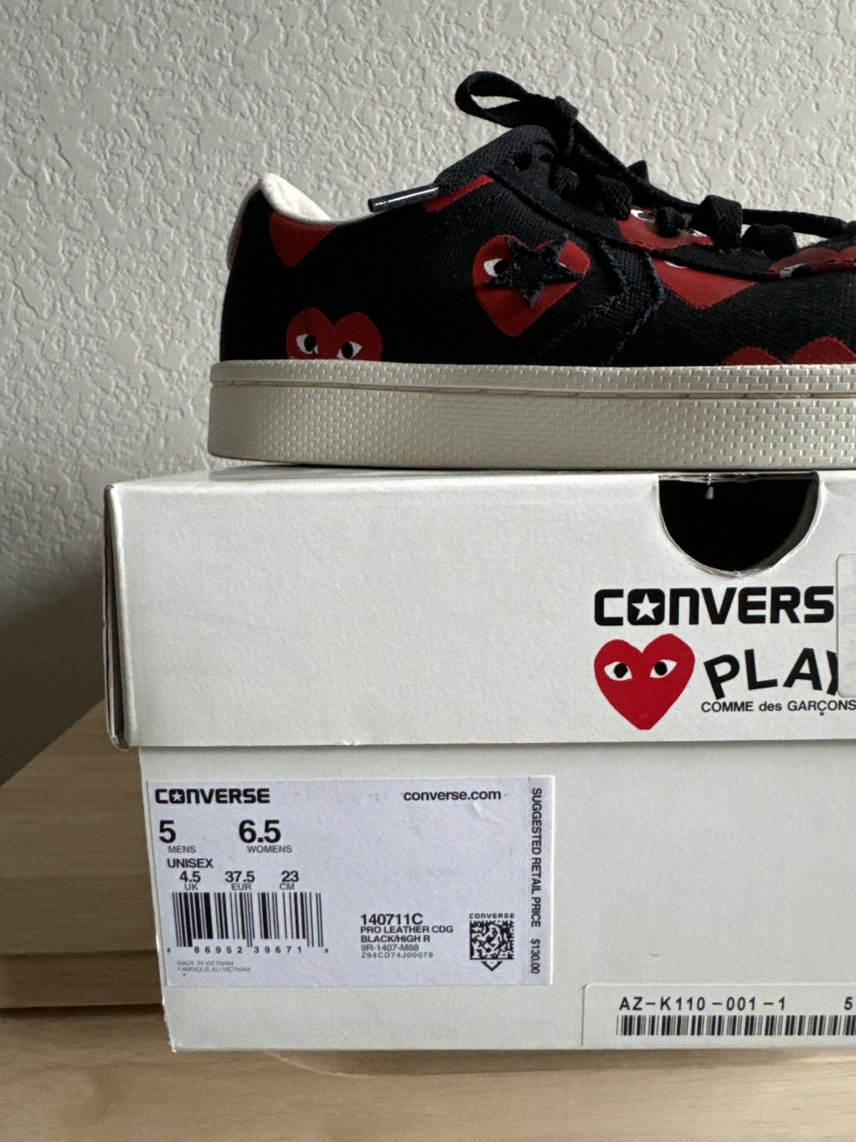 Comme des Garcons Comme des Garçons PLAY x Converse Canvas Low Size US 6.5 / IT 36.5 - 11 Thumbnail