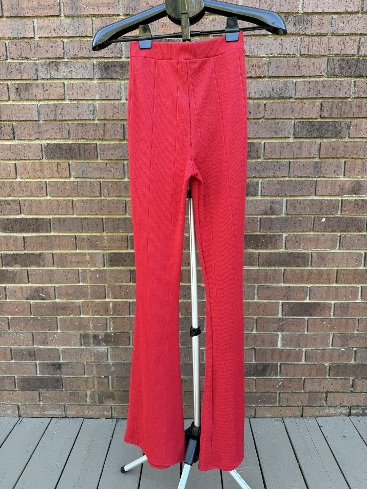 PrettyLittleThing Pretty Little Thing Red Flared Trousers Pants High Waist Size 25" / US 0 / IT 36 - 6 Thumbnail