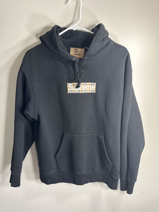 Supreme Supreme Burberry Box Logo Hooded Sweatshirt | Grailed