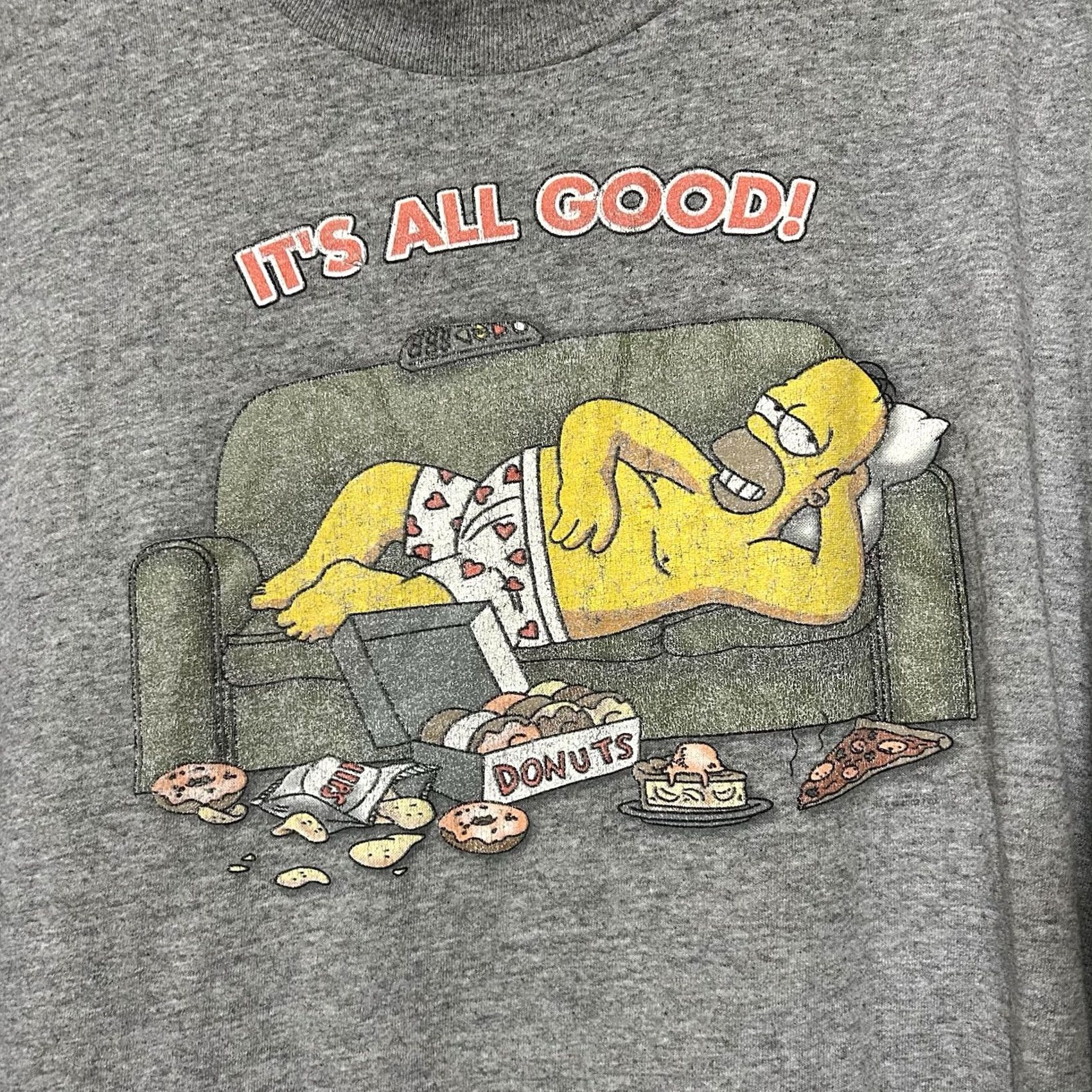 Delta VINTAGE Delta The Simpsons Homer Simpson Cartoon T-Shirt XL Men's Gray 2000s Y2K Shirt Size US XL / EU 56 / 4 - 2 Thumbnail