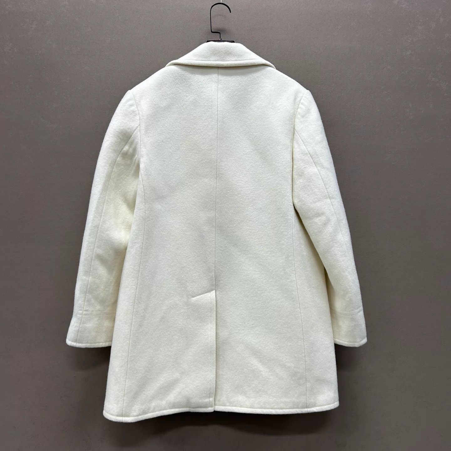 Prada Prada Off-White Wool DB Lapel Long Coat 40 Size S / US 4 / IT 40 - 2 Thumbnail