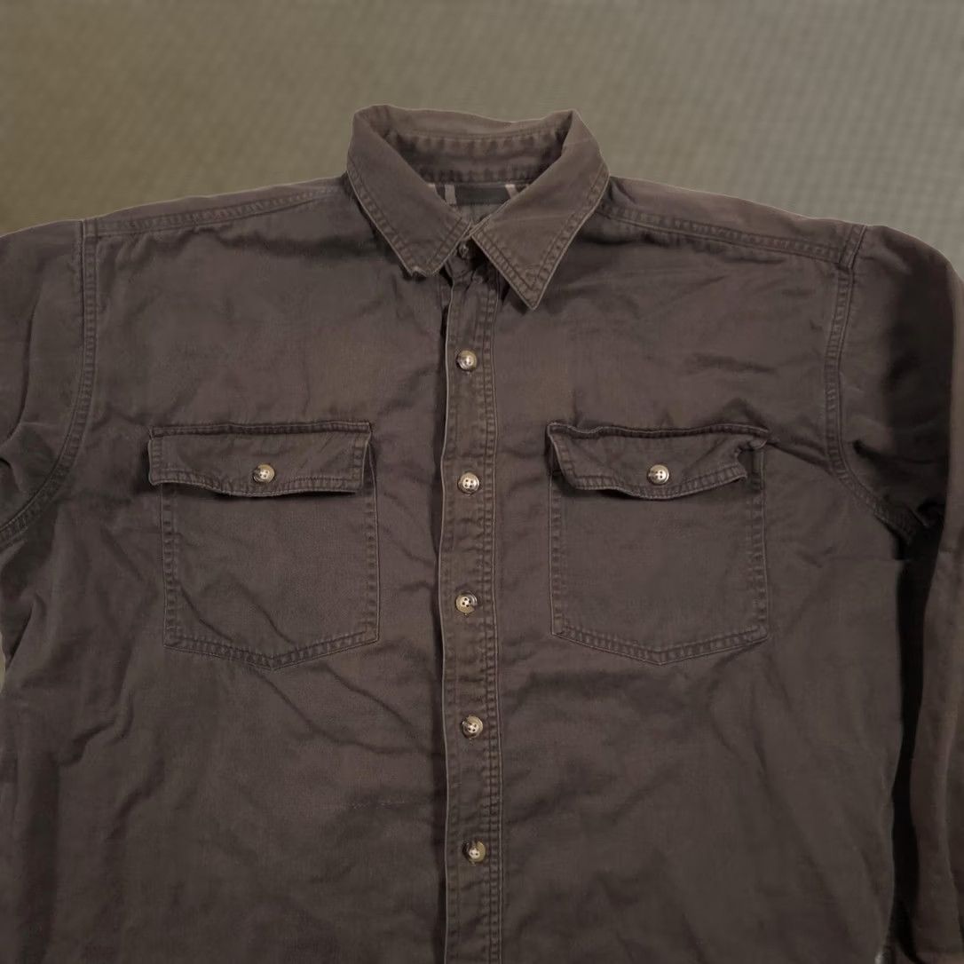 Vintage Expeditions Shirt Mens Large Green Twill Flannel Lined Button Front Workwear Size US L / EU 52-54 / 3 - 1 Thumbnail